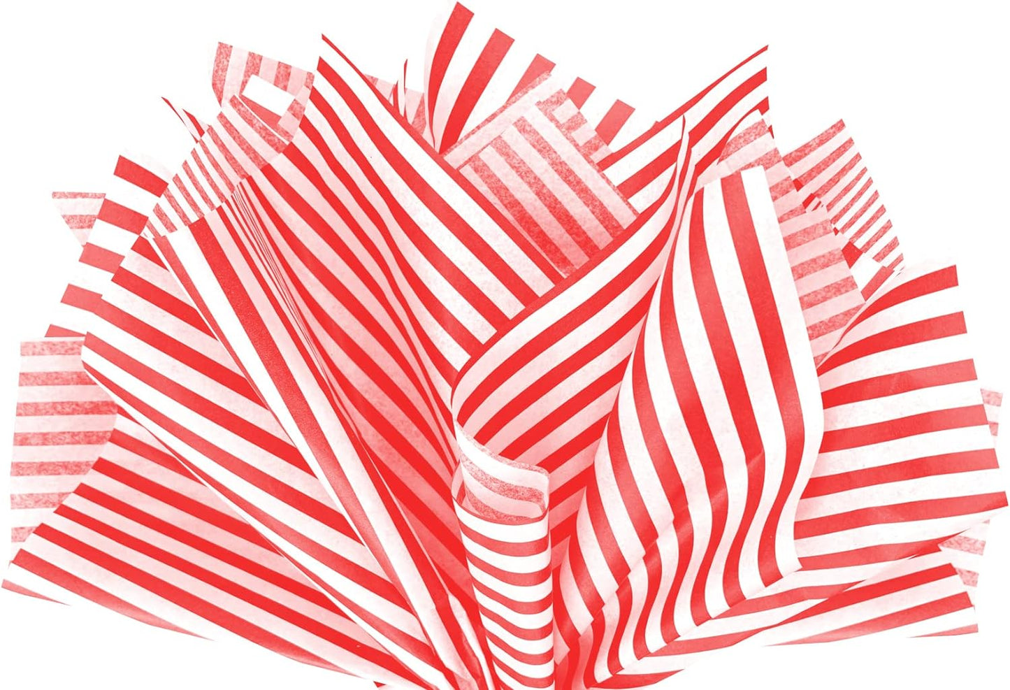 Flexicore Packaging Red Pin Stripe Print Gift Wrap Tissue Paper Size: 15 Inch X 20 Inch | Count: 10 Sheets | Color: Red Pin Stripe