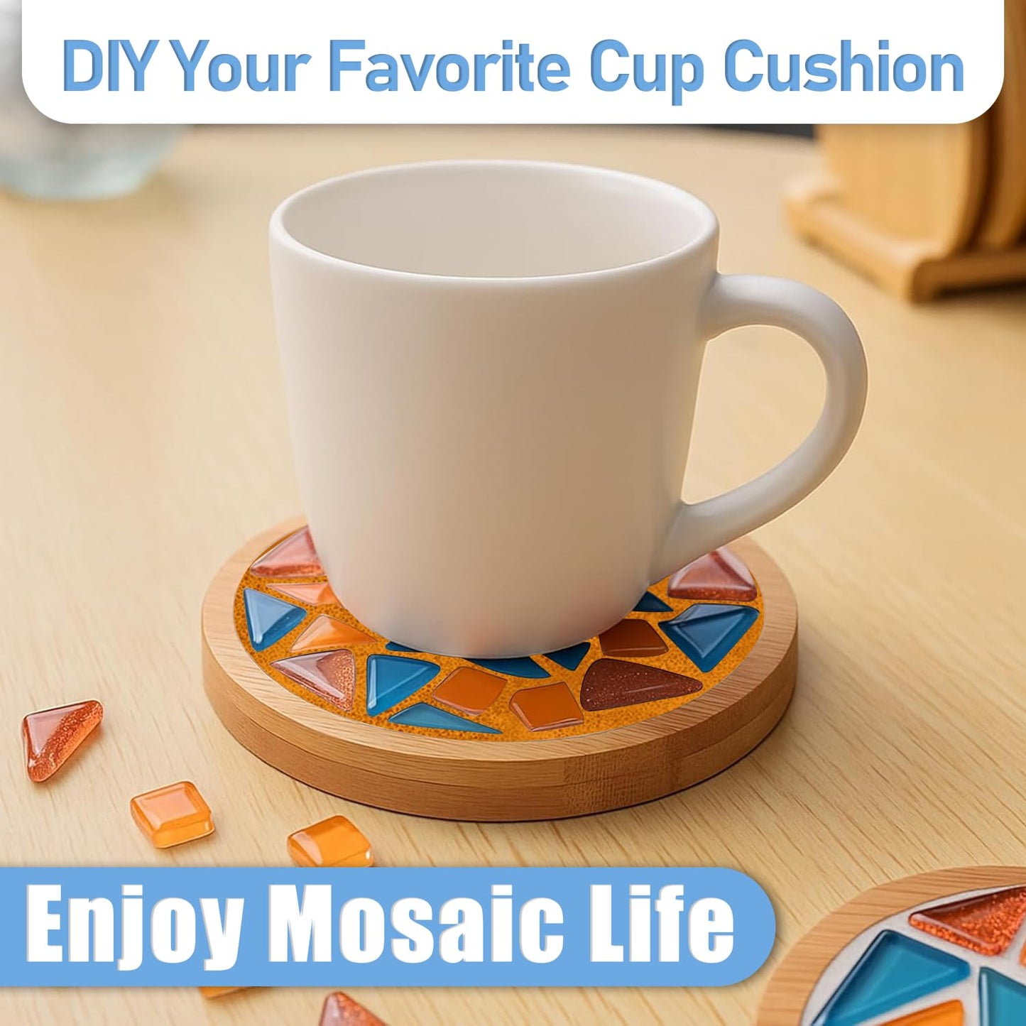 Mosaic Crystal Grout, Mosaics Tile Tools, Mosaic Tile Accessories – Essential for Handmade Grouting and Perfect for DIY Craft Projects (Orange, 8.8oz)