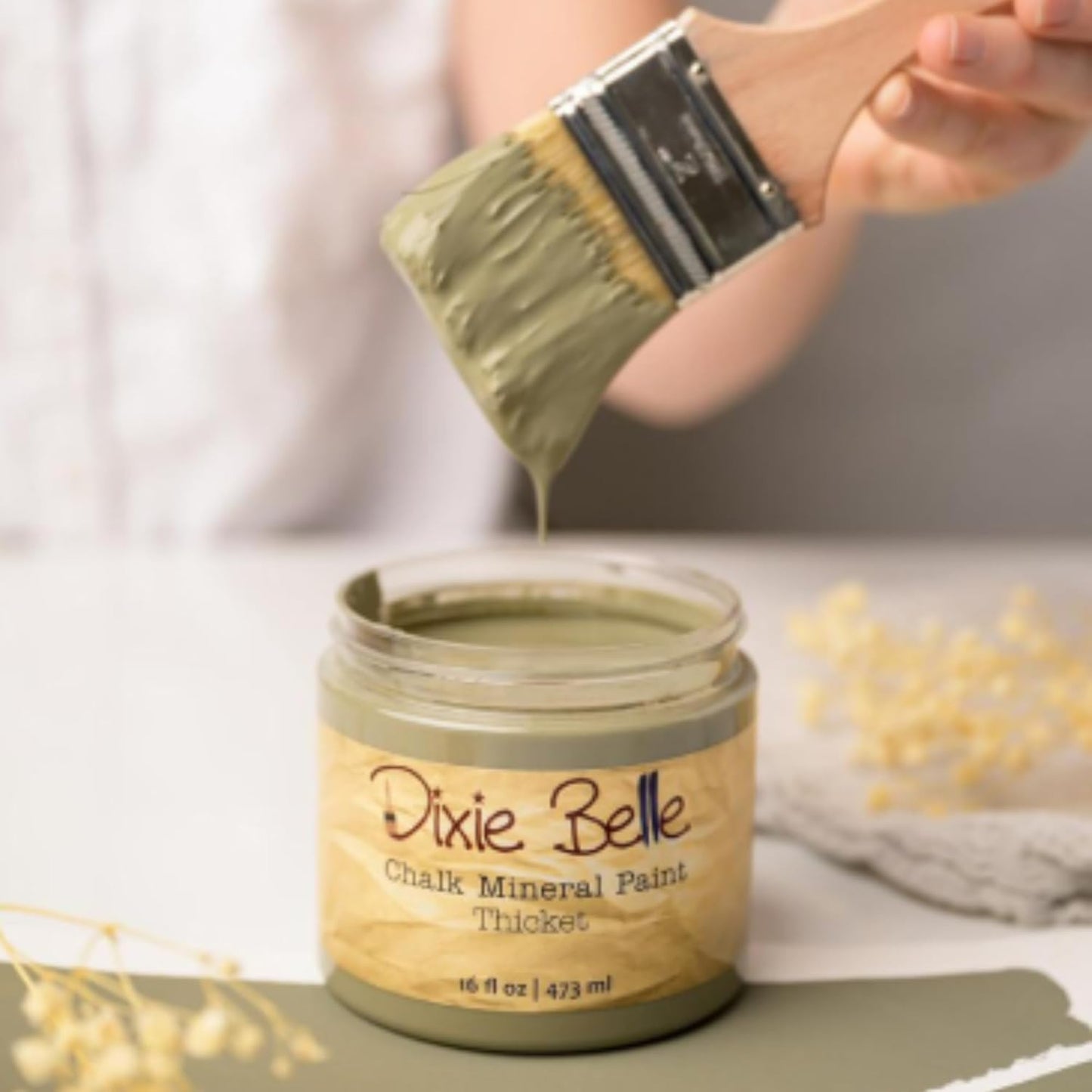 Dixie Belle Paint Company Chalk Finish Furniture Paint – Thicket (4oz) – Matte Chic Chalk Mineral DIY Furniture Paint