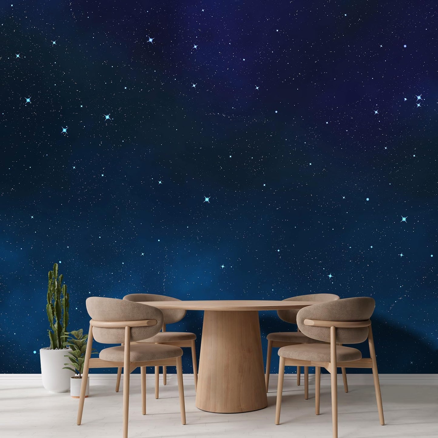 wall26 Large Wall Mural Beautiful Scenery of The Starry Night Self-Adhesive Vinyl Wallpaper Removable Wall Sticker - 132x144 inches