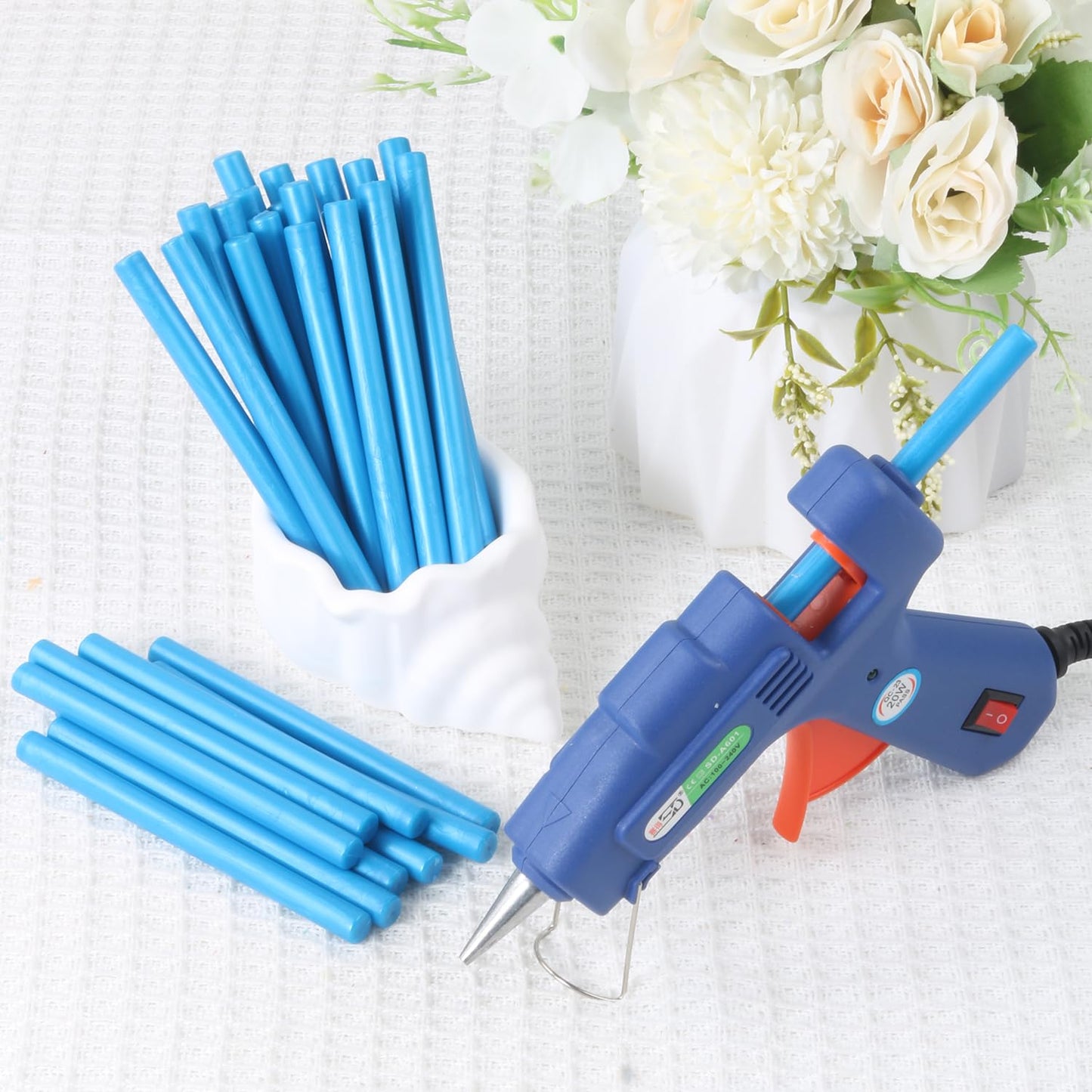 Bright Blue Wax Seal Sticks, 30pcs Sealing Wax Sticks, HOSEALING Glue Gun Wax Seal Sticks for Wax Seal Stamp, Premium Sealing Wax for Wedding Invitations, Letter, Envelope (Mini Size)