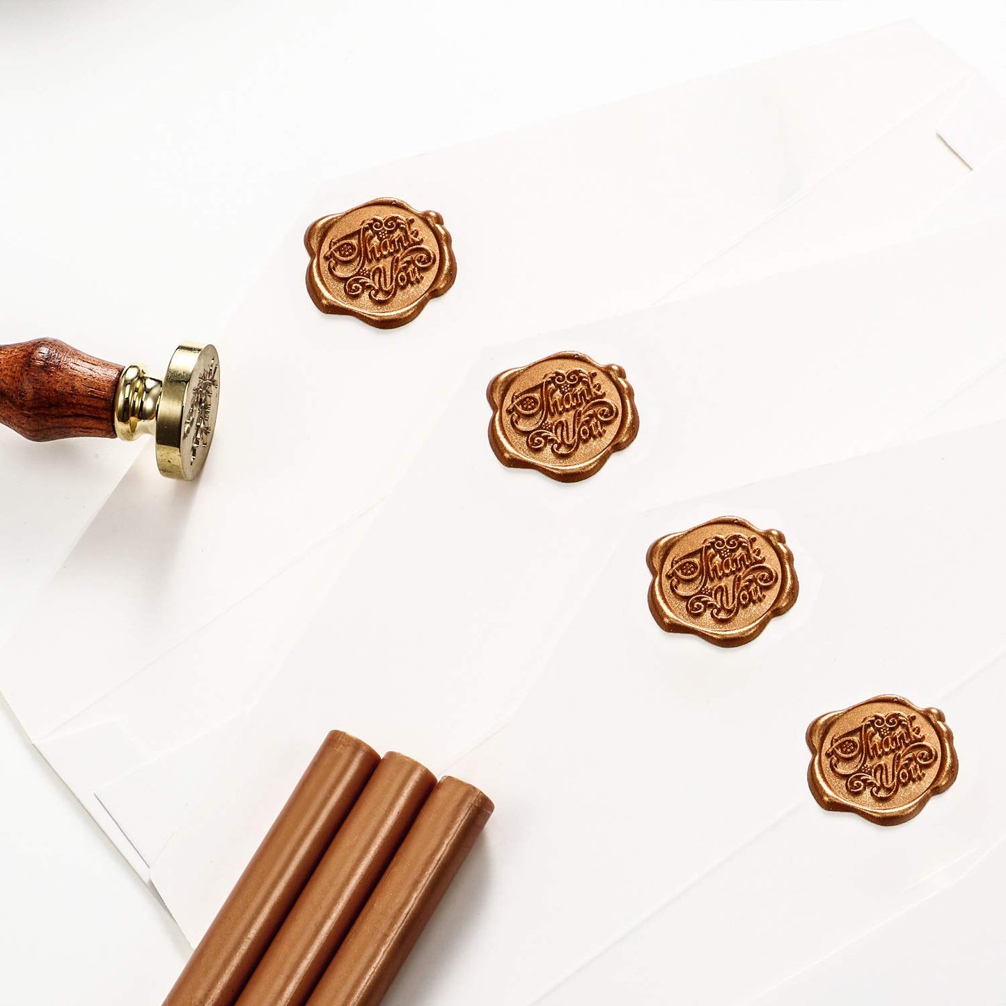 Nuanchu 15 Pcs Glue Gun Sealing Wax Sticks Retro Vintage Wax Sticks for Seal Stamp and Letter for Wedding Invitations Card Envelope Christmas Holiday Gift Ideas(Red Copper)