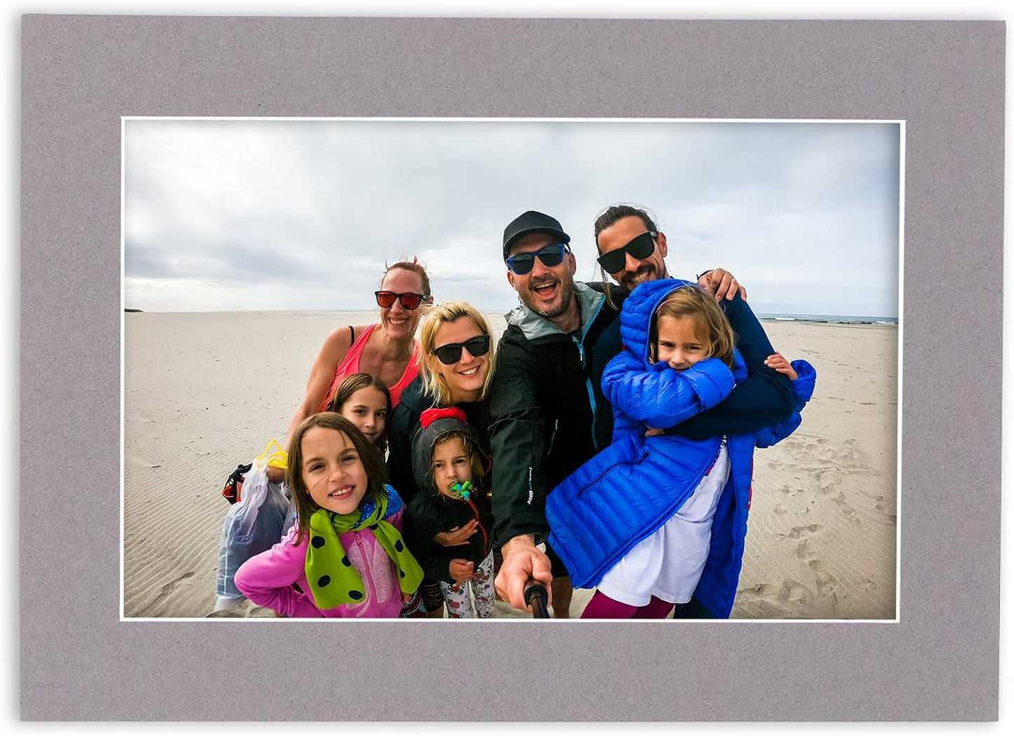 5x7 Mat for 8.5x11 Frame - Precut Mat Board Acid-Free Charcoal 5x7 Photo Matte Made to Fit a 8.5x11 Picture Frame, Premium Matboard for Family Photos, Show Kits, Art, Picture Framing, Pack of 25 Mats
