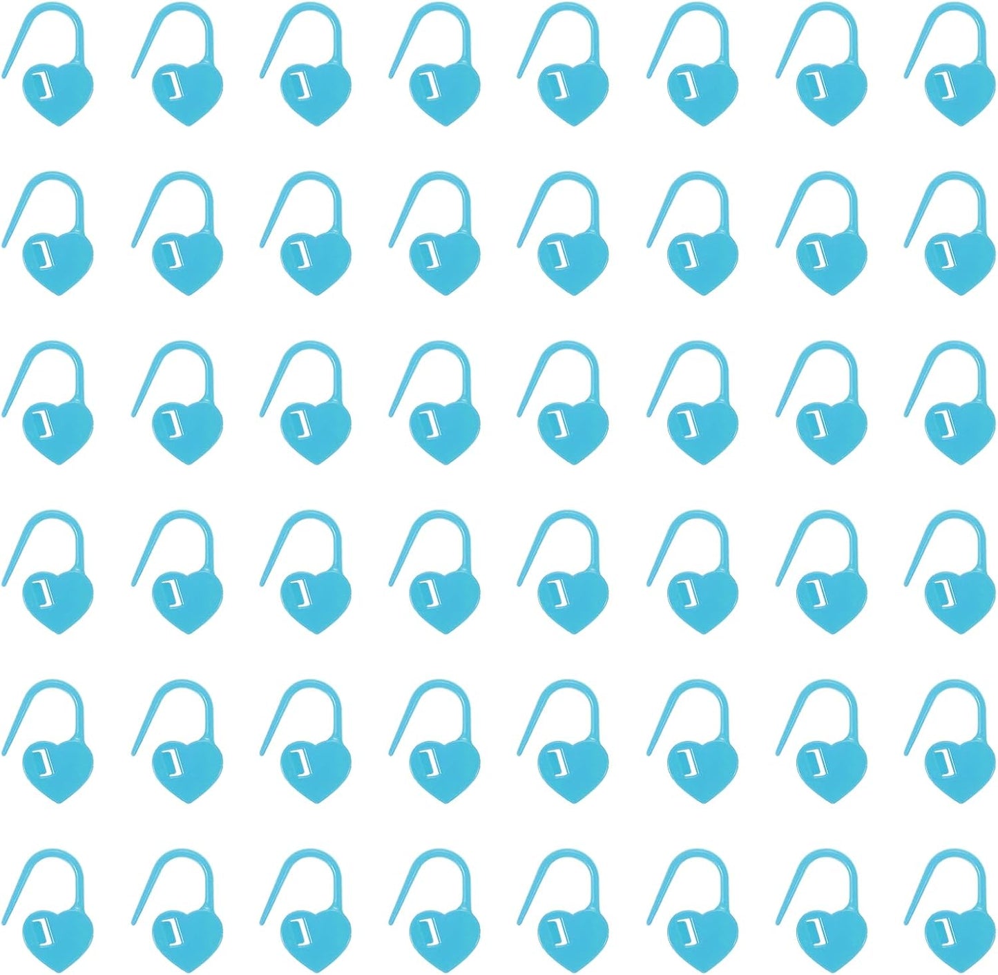 uxcell 200pcs Stitch Markers for Crocheting, Heart Shaped Crochet Marker Needle Clip Counter for Knitting Clothing Tag DIY Craft,Blue