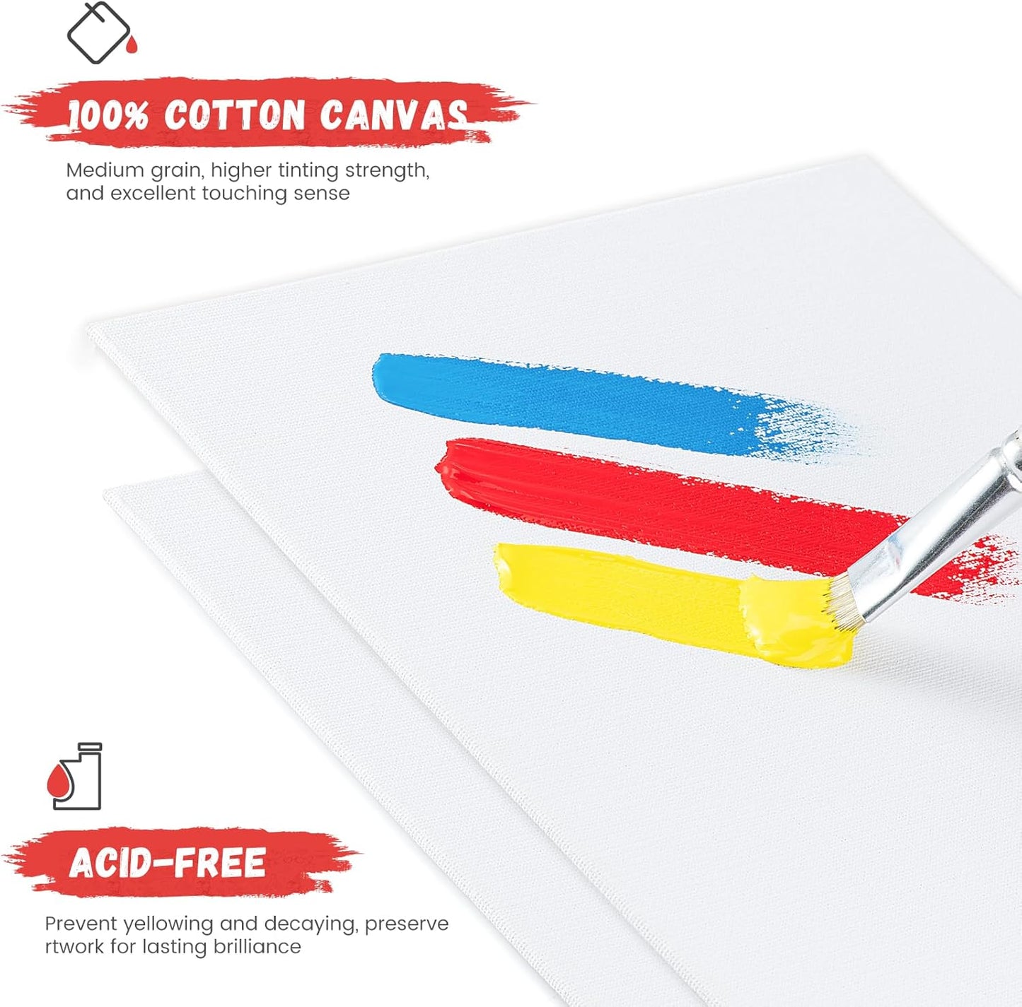 Simetufy 30 Pack Canvas Boards for Painting 11 x 14 inch, Blank Canvas Panels- Gesso Primed Acid-Free 100% Cotton for Acrylics Oil Watercolor Tempera Paints