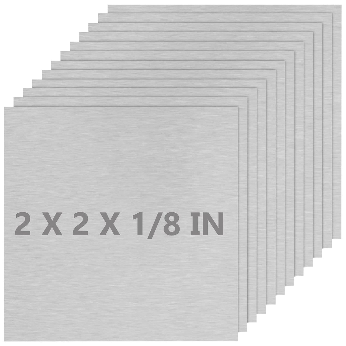 Welding Kit 12Pack 6061 T651 Small Aluminum Sheet Metal 2" X 2" X 0.125Inch Flat Plain 3MM Aluminum Plate Weld Practice kit for MIG, TIG, Stick, Arc, Gas, Brazing, Welding Practice Kit for Beginners