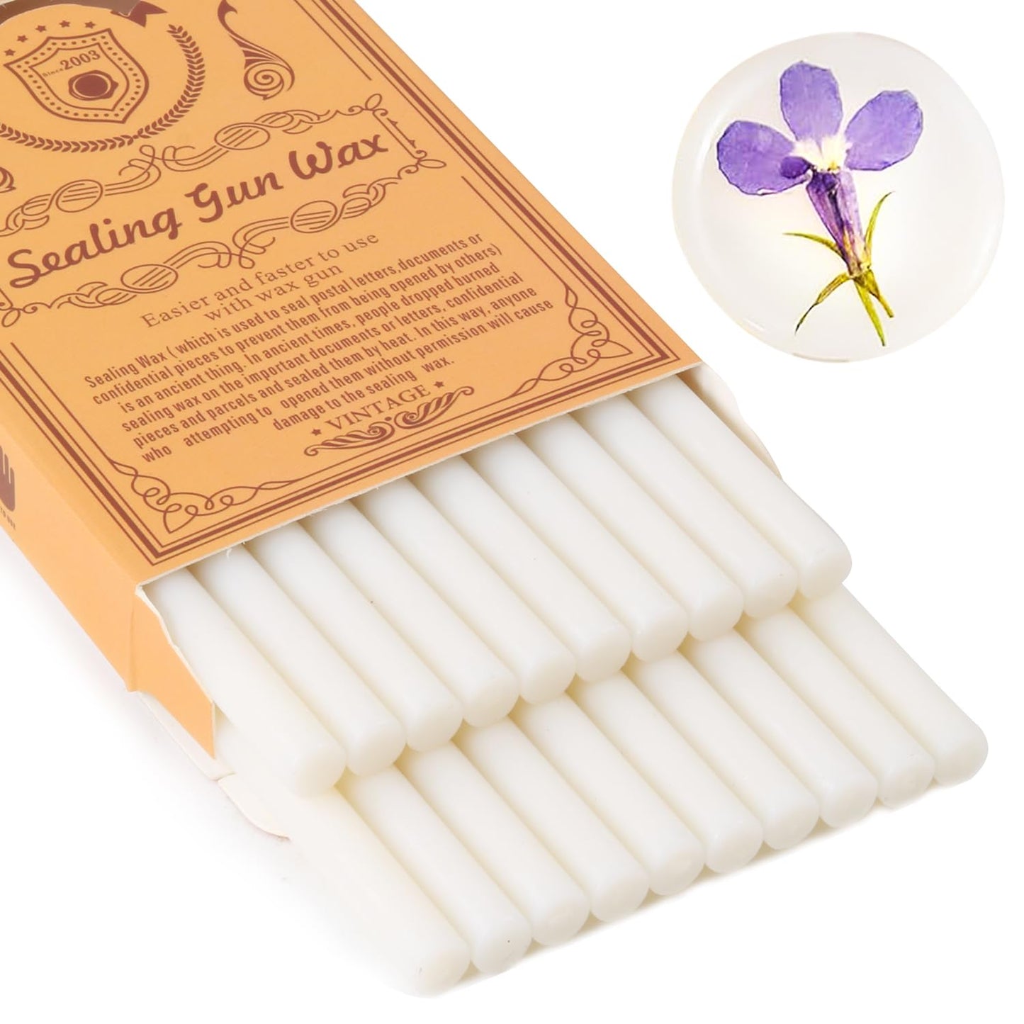 Translucent Sealing Wax Sticks, WASOHLING 20Pcs Glue Gun Wax Seal Sticks for Wax Seal Stamp, Translucent Wax Seals for Christmas Wedding Invitation Envelope Letter Seals, Craft Adhesive (Mini Size)