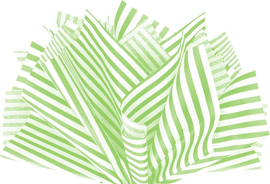 Flexicore Packaging Lime Green Pin Stripe Print Gift Wrap Tissue Paper Size: 15 Inch X 20 Inch | Count: 100 Sheets | Color: Lime Green Pin Stripe