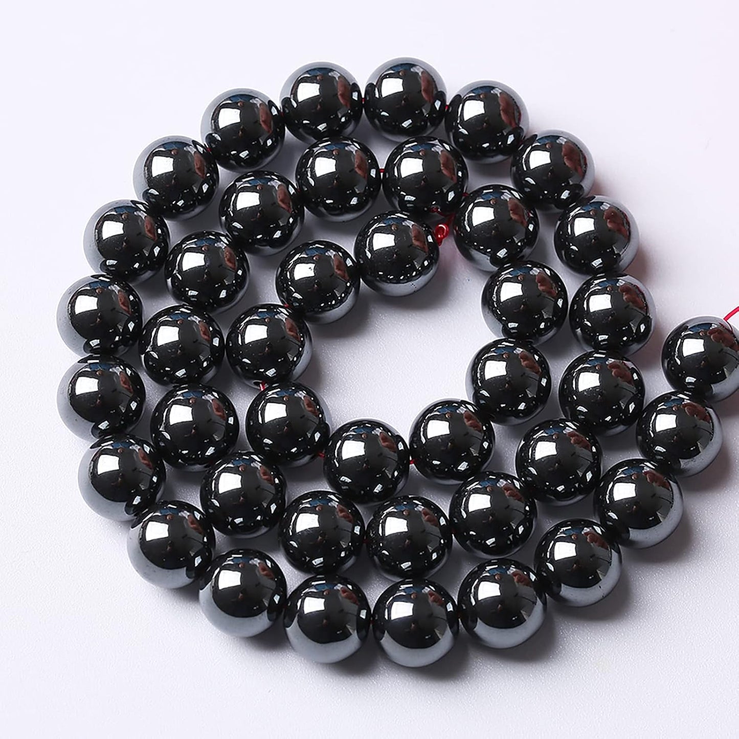 71pcs 6mm AAA Black Hematite Beads Natural Stone Gemstone Round Loose Beads for Jewelry Making DIY Bracelets Necklace Earrings