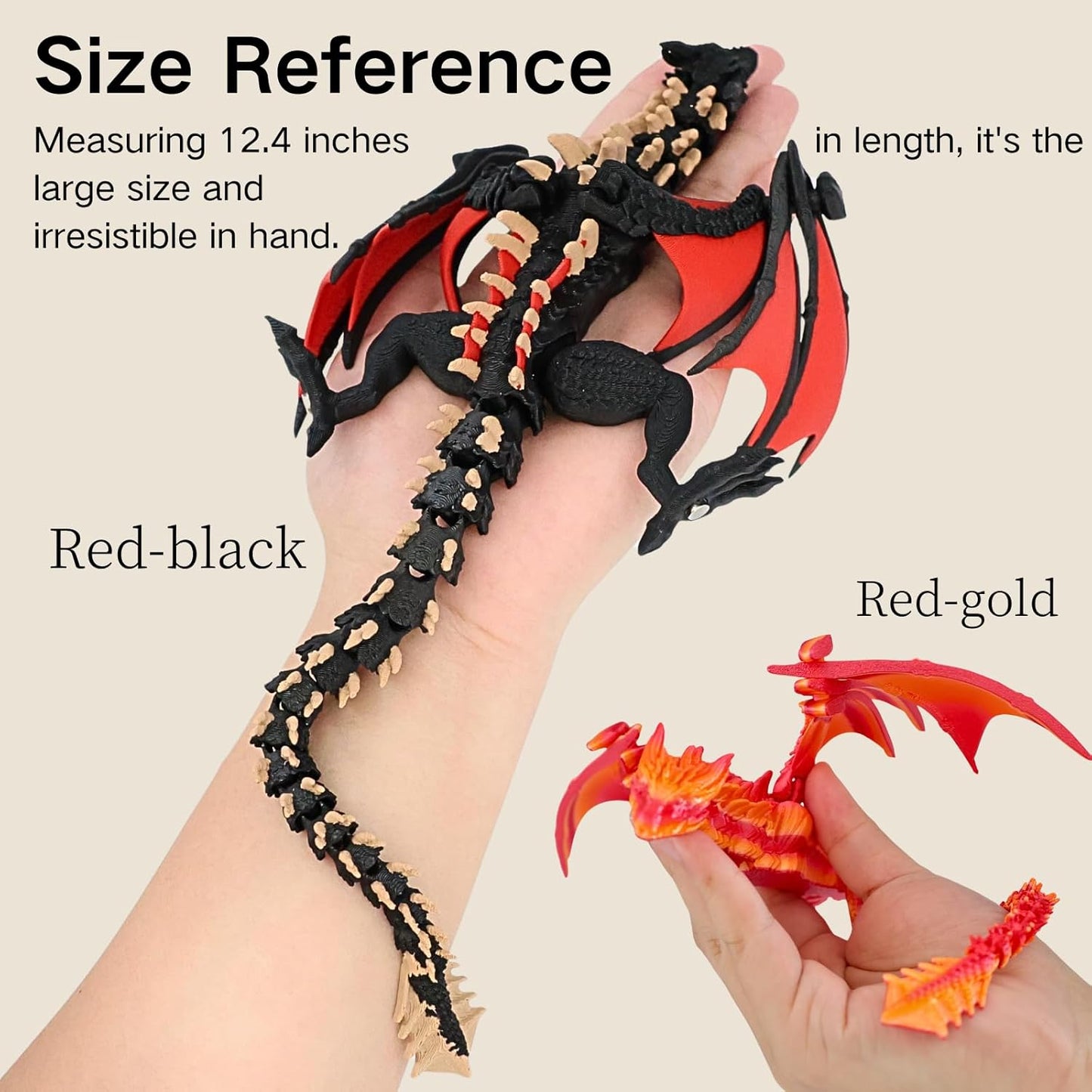 Wyvern Castle Dice Tower (with 5 polyhedral dice and a Dragon) for Table Games, D&D & RPG Games,Perfect Table Decoration and Party Surprise Gifts (Red Black)