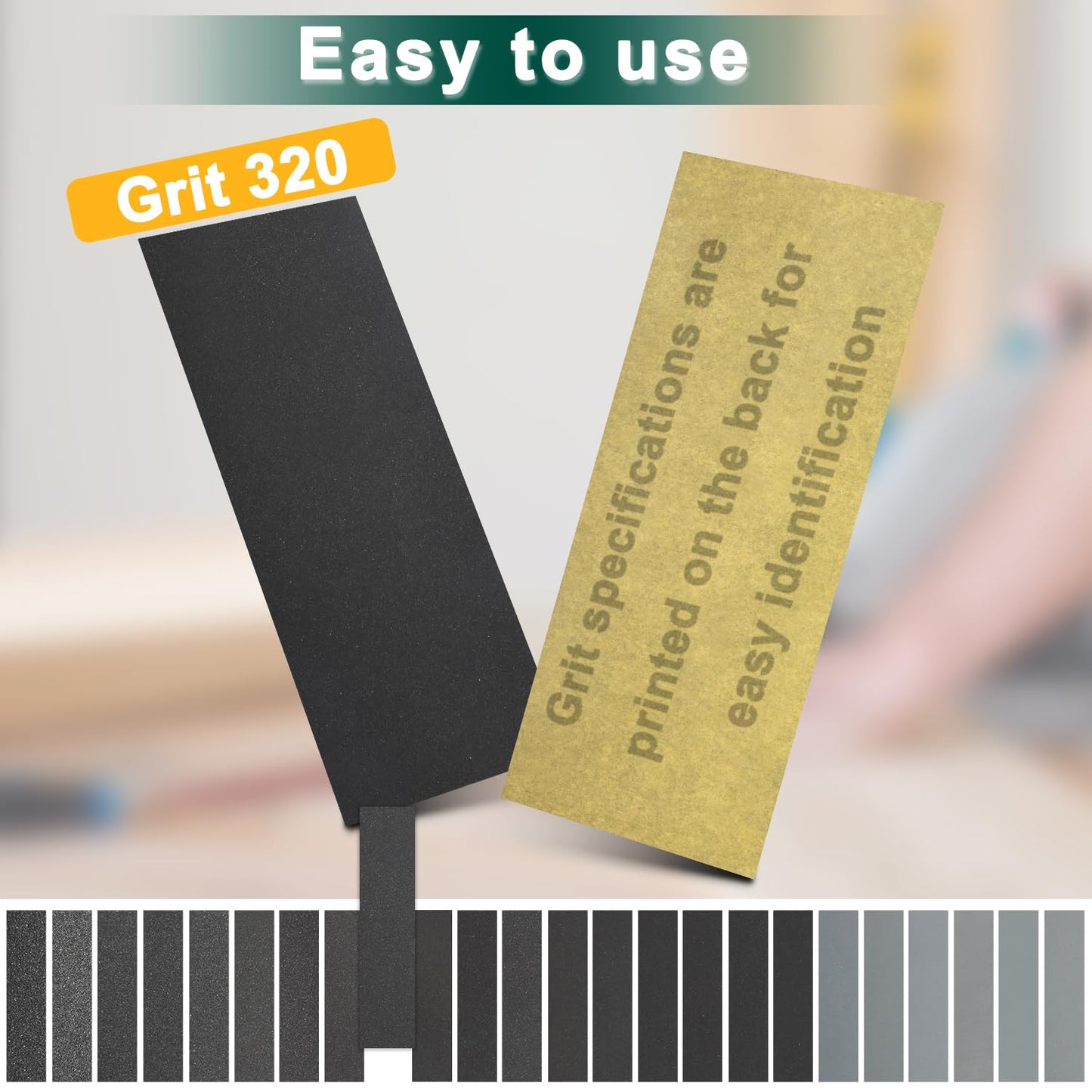 20PCS Sand Paper 320 Grit Sandpaper Sheets, 9 x 3.6 Inch Wet Dry Sandpaper Sheets, Sand Paper for Metal, Wood Furniture, Automotive and Crafts