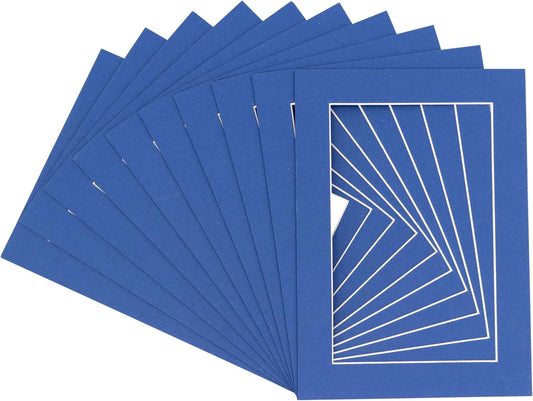 11x14 Mat for 8.5x11 Photo - Precut Bottle Blue Picture Matboard for Frames Measuring 11 x 14 Inches - Bevel Cut Matte to Display Art Measuring 8.5 x 11 Inches - Acid Free Pack of TEN MATS