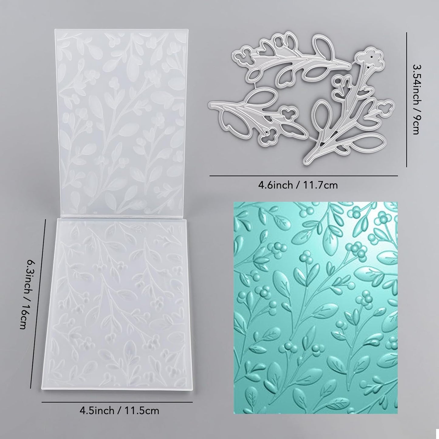 3D Embossing Folder and Metal Die Set for Card Making,Texture Fades Flower Background Embossing Template Paper Card Embossing Stencil for DIY Scrapbooking Photo Album Card Paper Craft Decoration