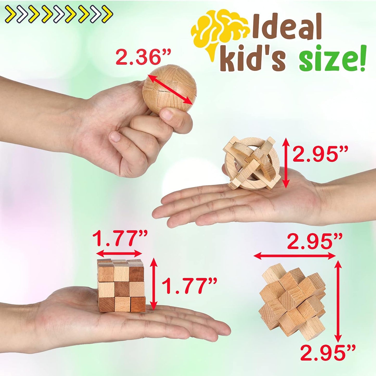 Brain Teasers Metal Puzzles for Kids & Adult 22Pack, Mind, Logic and IQ Game Test Toy for Teens, Disentanglement 3D Coil Cast Wire Chain Intelligence Toy for Party & Office, Puzzle Travel Games（Hard）
