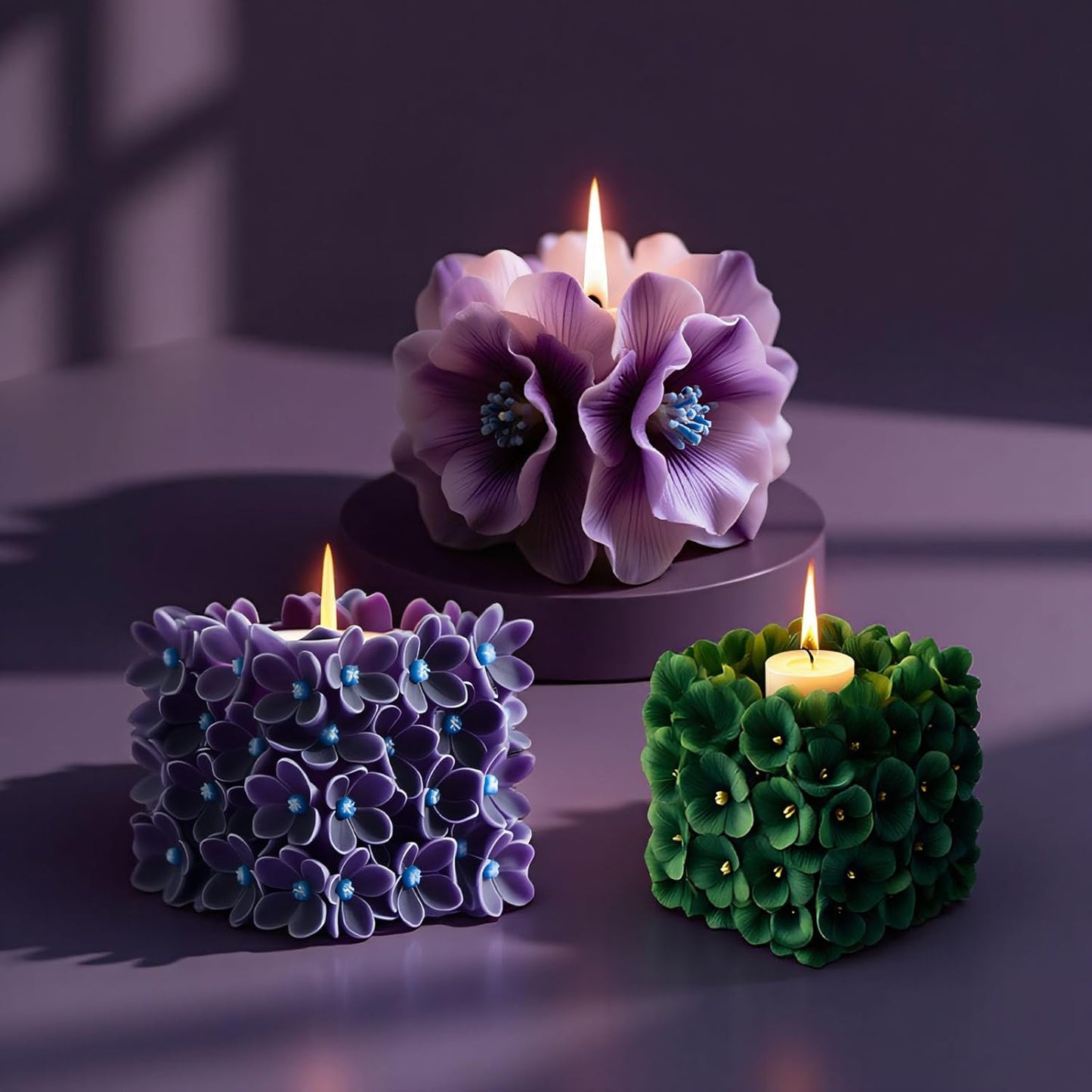 Peony Bouquet Candle Soap Molds, 3D Peony Silicone Mold for Epoxy Resin Casting, Silicone Mold for Resin Casting DIY Plaster Polymer Clay Home Decoration