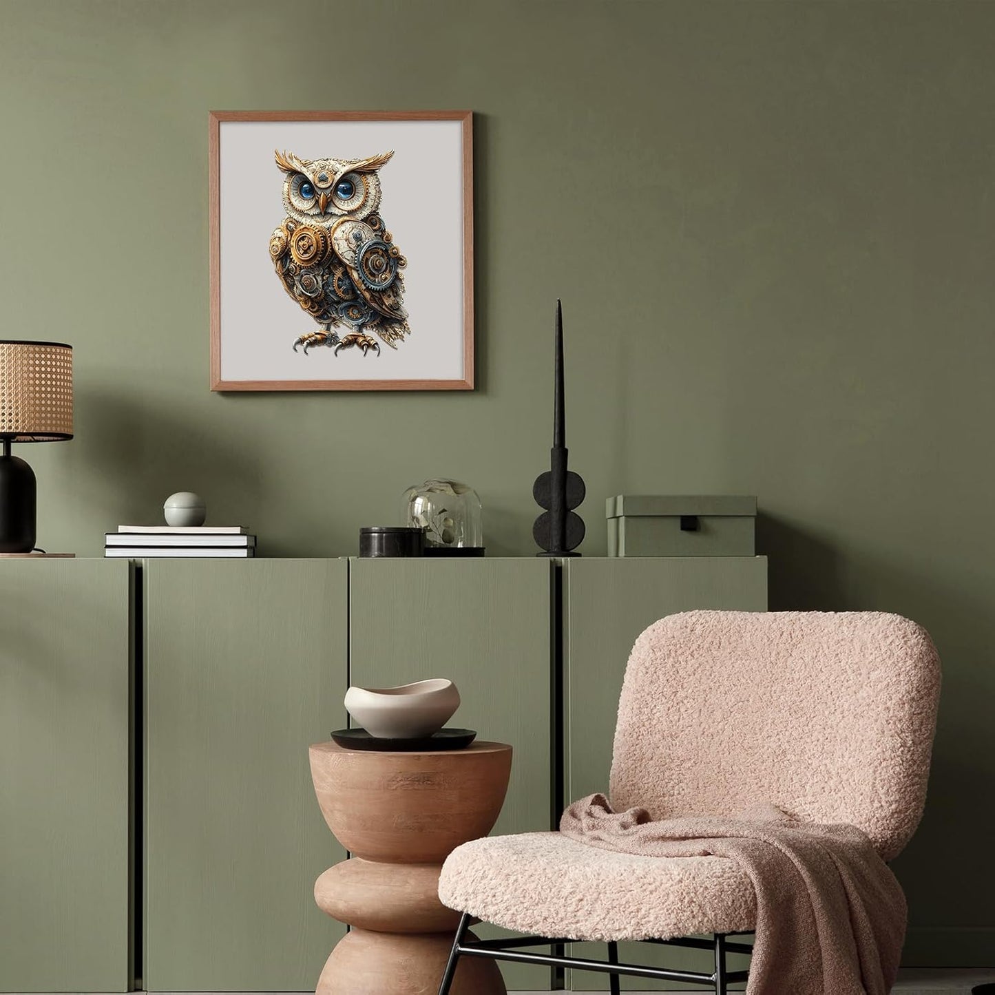 Jigfoxy Wooden Puzzles for Adults, Mechanical Owl Wood Puzzles Adult, Unique Animal Shape Wooden Jigsaw Puzzles for Adults, Birthday Gifts for Puzzle Lovers, Family(M-11.4 * 7.8in-145pcs)