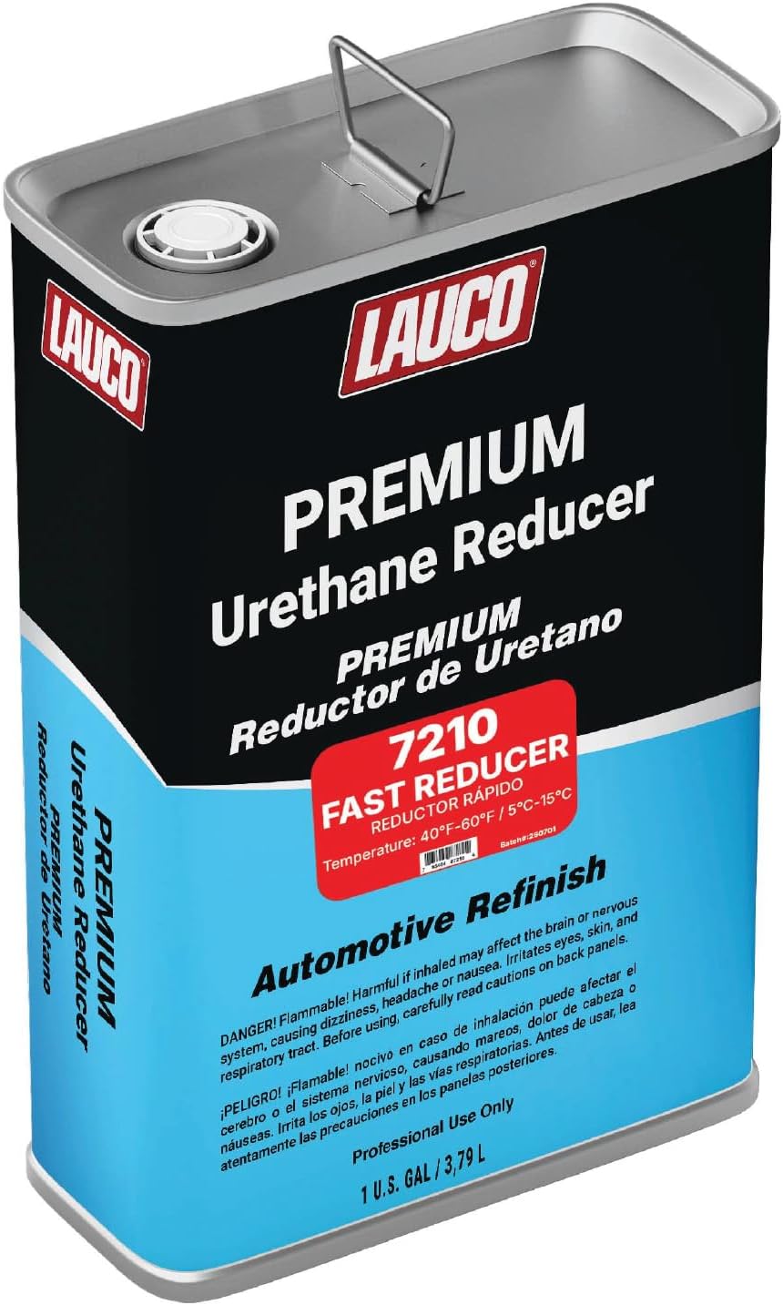 LAUCO Fast Urethane Grade Reducer (7210), 2 Gallon, 40°F - 60°F - For Automotive Paint and Industrial Paint Use - High Performance Automotive Grade