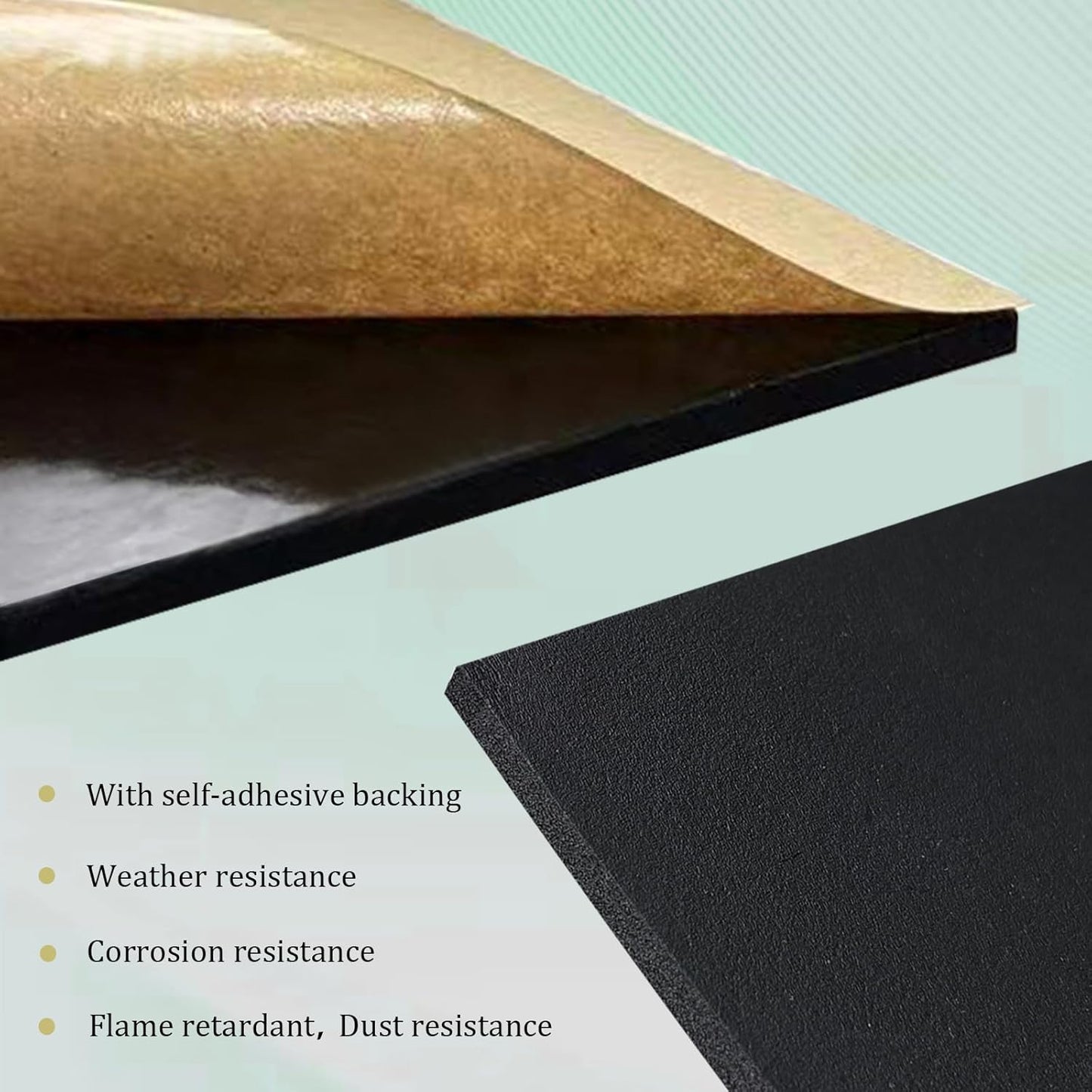 4 Pieces Adhesive Foam Padding 1/4 in Thick X 6 in X 6 in, Anti Vibration Pads, Closed Cell Foam Pads for Anti-Slip, Shock Absorption