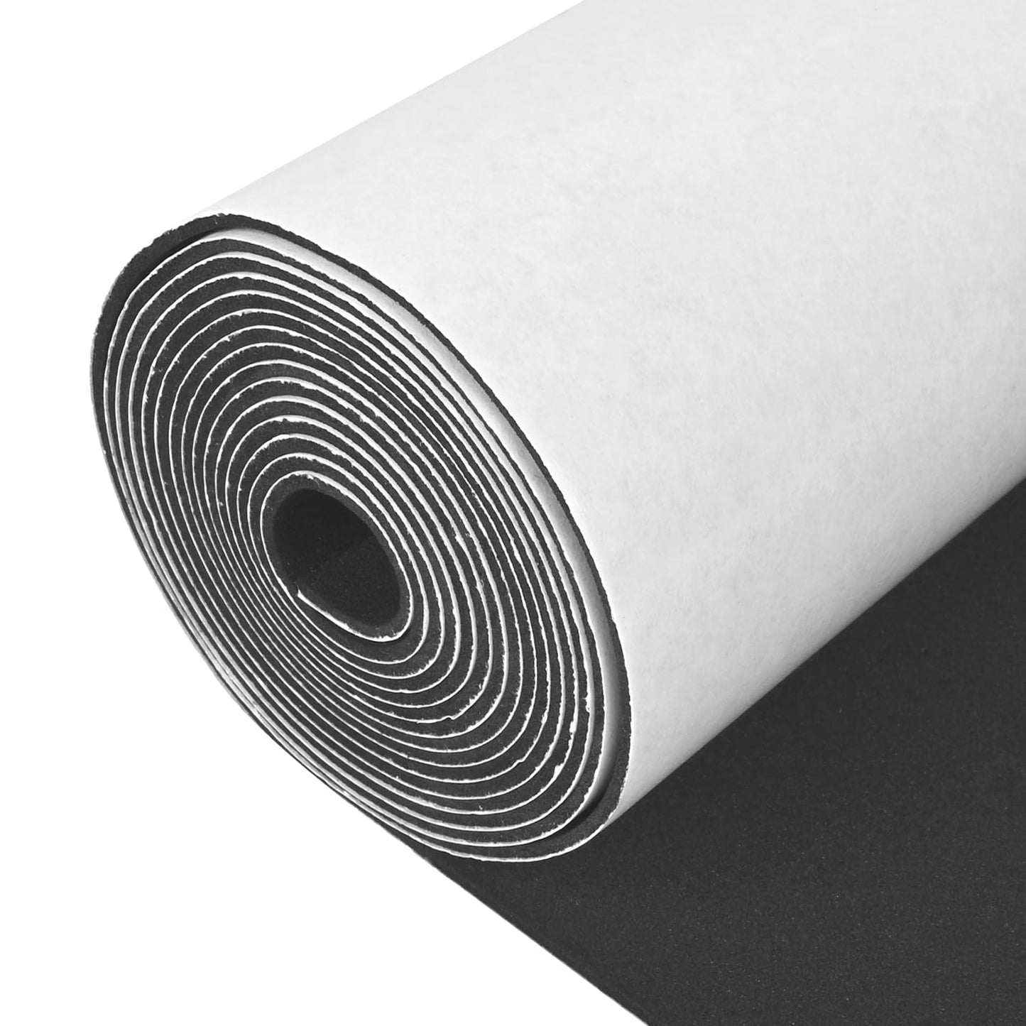 Sponge Neoprene Foam Rubber Sheet with Adhesive, 12 in x 81 in x 1/16 in Multi-Function Soundproof High Density Waterproof Rubber Mat, Perfect Cosplay Easy Cut DIY Neoprene Padding Roll - Black