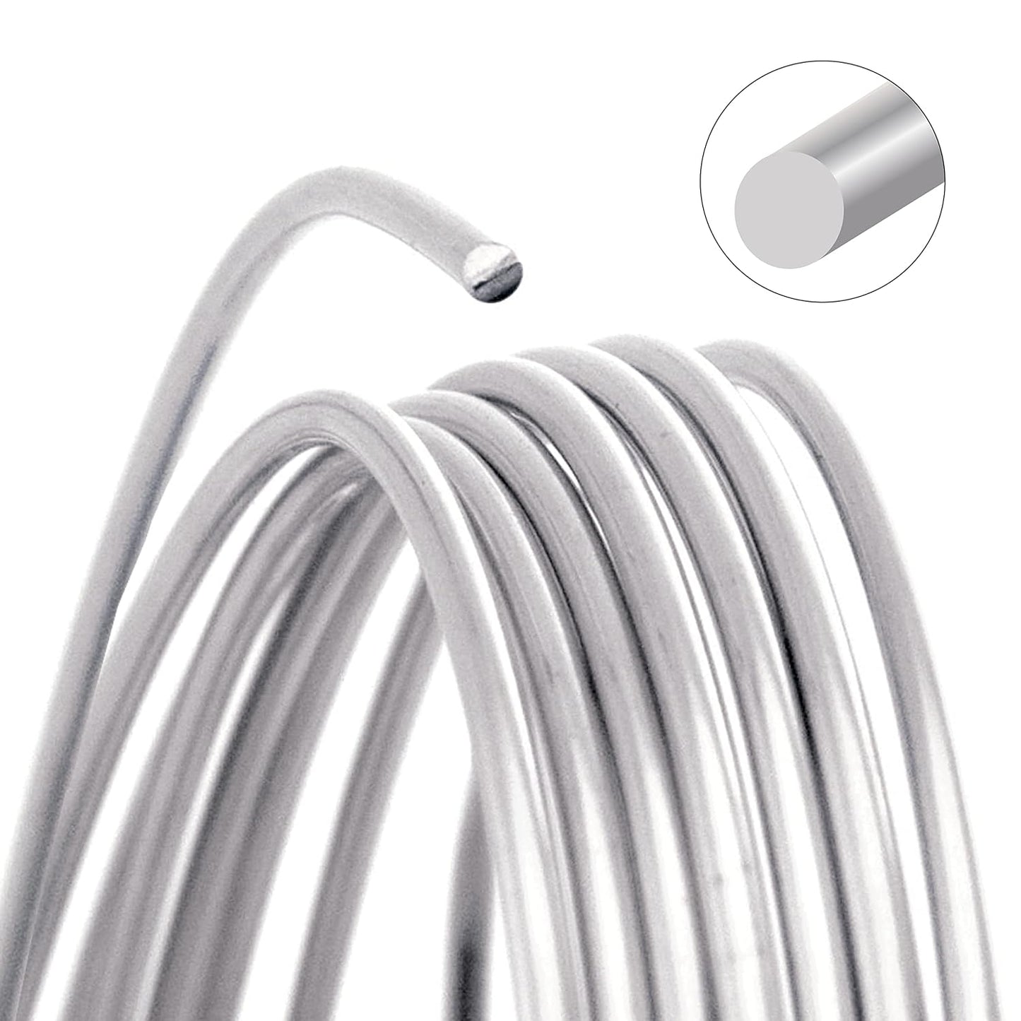 The Beadsmith Wire Elements Craft Wire – Tarnish Resistant, Soft Temper, Round, Silver Color – 1.3mm, 16 Gauge, 15 Foot Spool – Jewelry Making, Wire Wrapping, Floral, & Other DIY Crafts