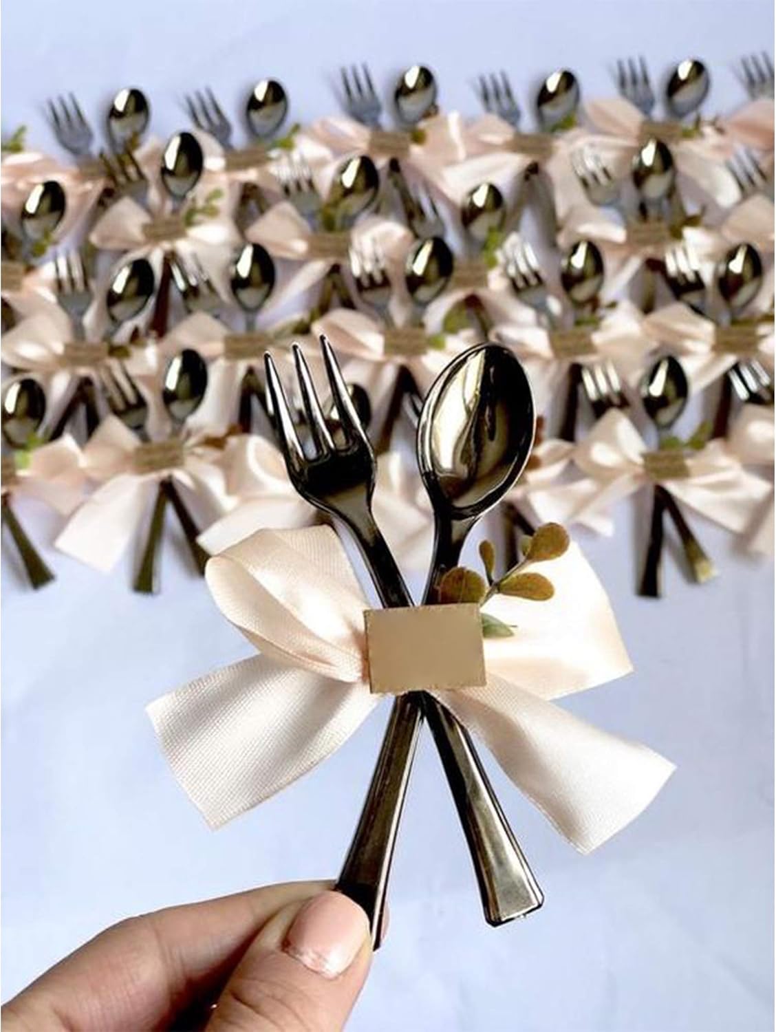 VATIN Double Face Cream Satin Ribbon 3/8" Continuous 50 Yards,Cream Polyester Fabric Ribbon use for Bows Bouquet, Gift Wrapping, Floral Arrangement Wedding Decoration