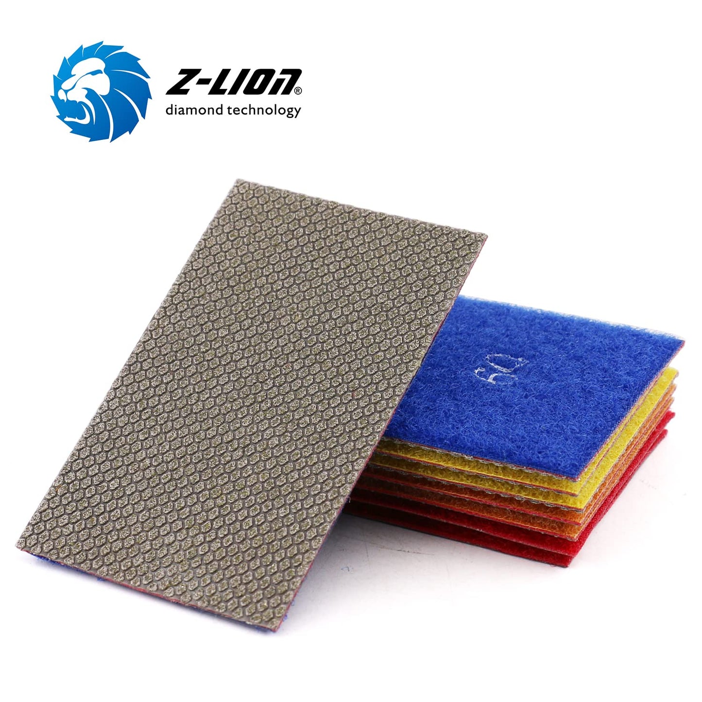Z-Lion Diamond Abrasive Paper Sheets 60 Grit Diamond Sandpaper Nylon Back for Grinding Stone Glass Ceramic(1 Pcs)
