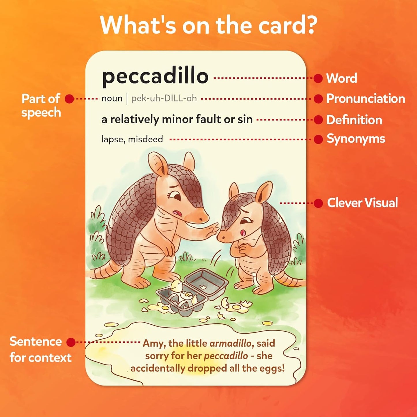 Skillmatics Vocabulary Flash Cards for SAT Prep – Learn 100 Words with Wordplay, Visuals & Soundplay, Study Aid & Educational Gift for Ages 12, 13, 14 & Up, Screen-Free Language Game