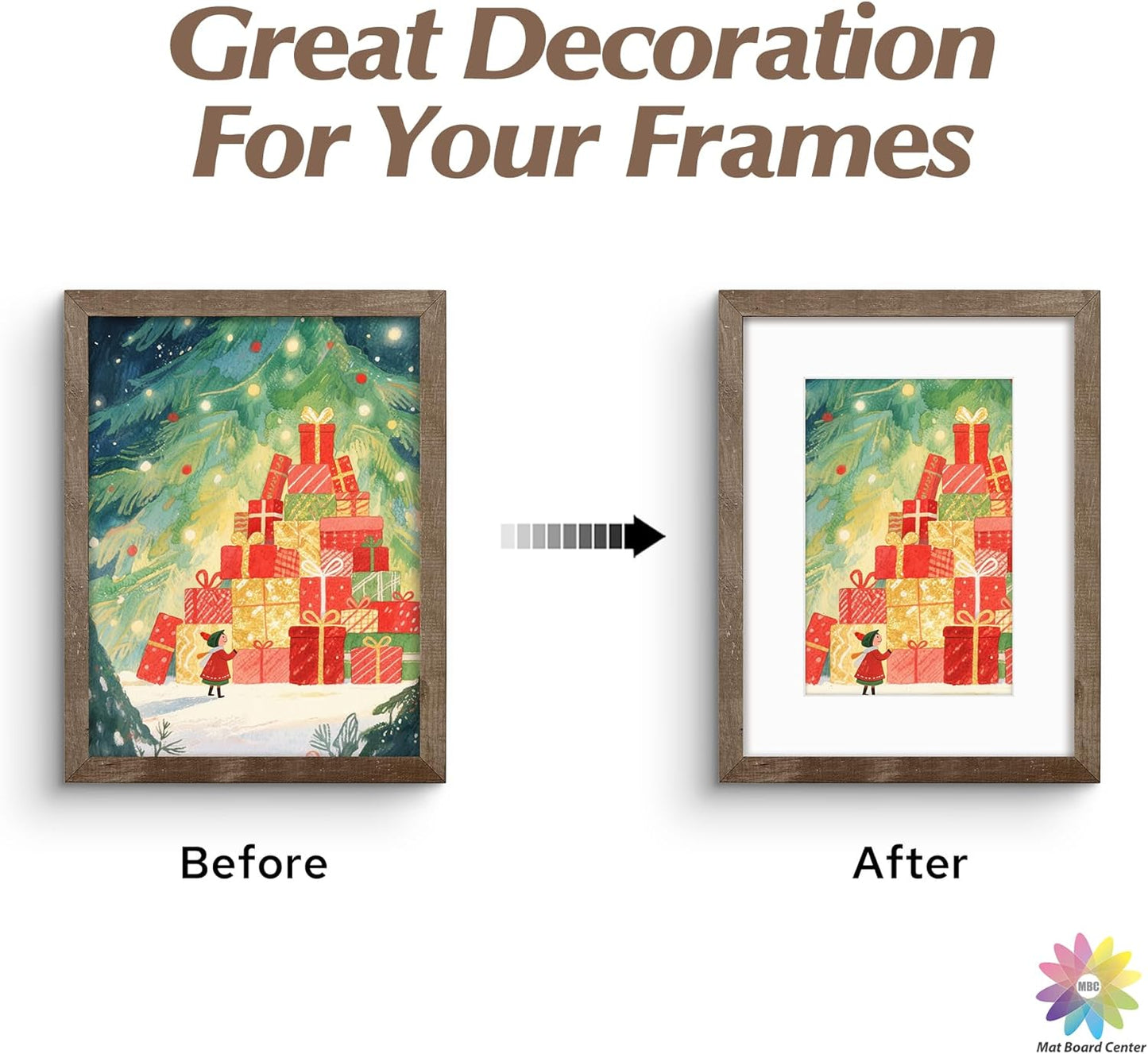 Mat Board Center, 12x16 White Mats for 8x12 Pictures - Acid Free, 4-ply Thickness, White Core, Bevel Cut - for Artworks, Photos, Framing - Pack of 12