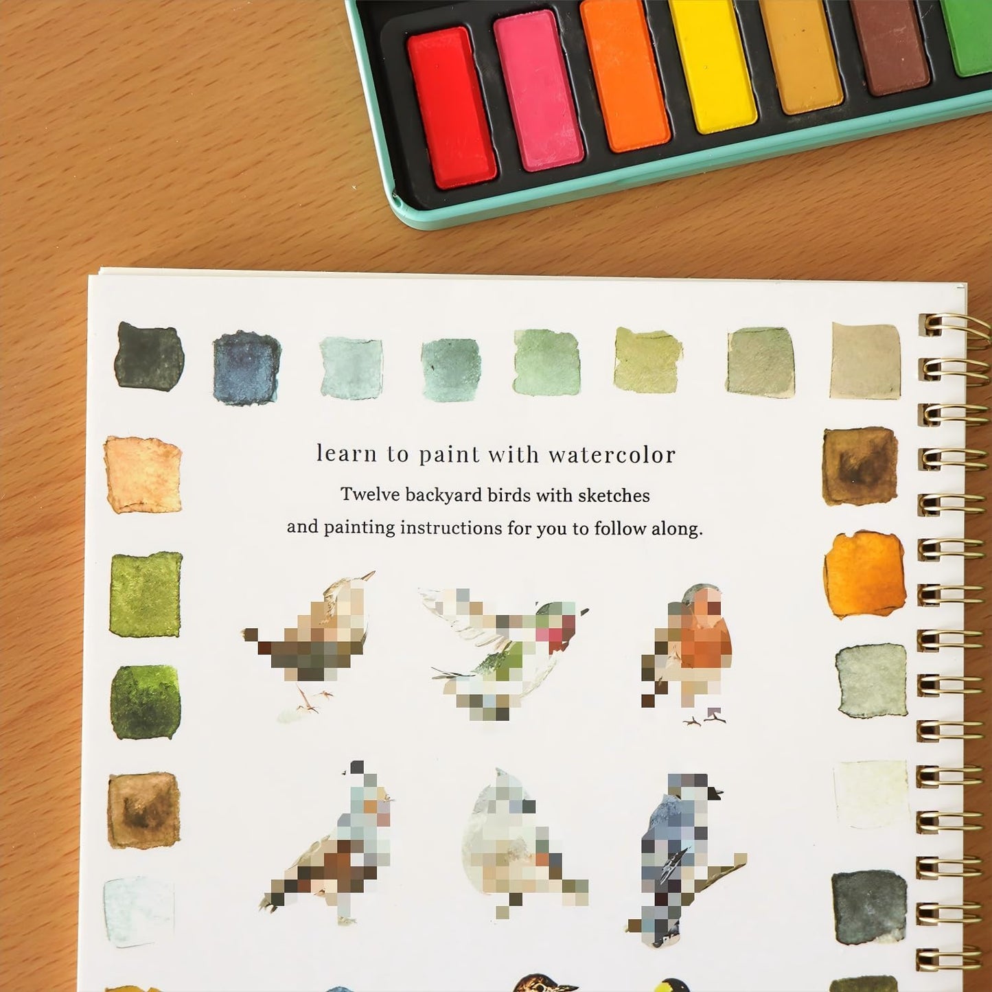 Beginner Watercolor Painting Kit Watercolor Workbook Coloring Book 12 Colors Paint Set with Brush,Easy Nature Scenes Beginner Friendly Watercolor Paint Set Gift for Adults Teens. (Halloween)