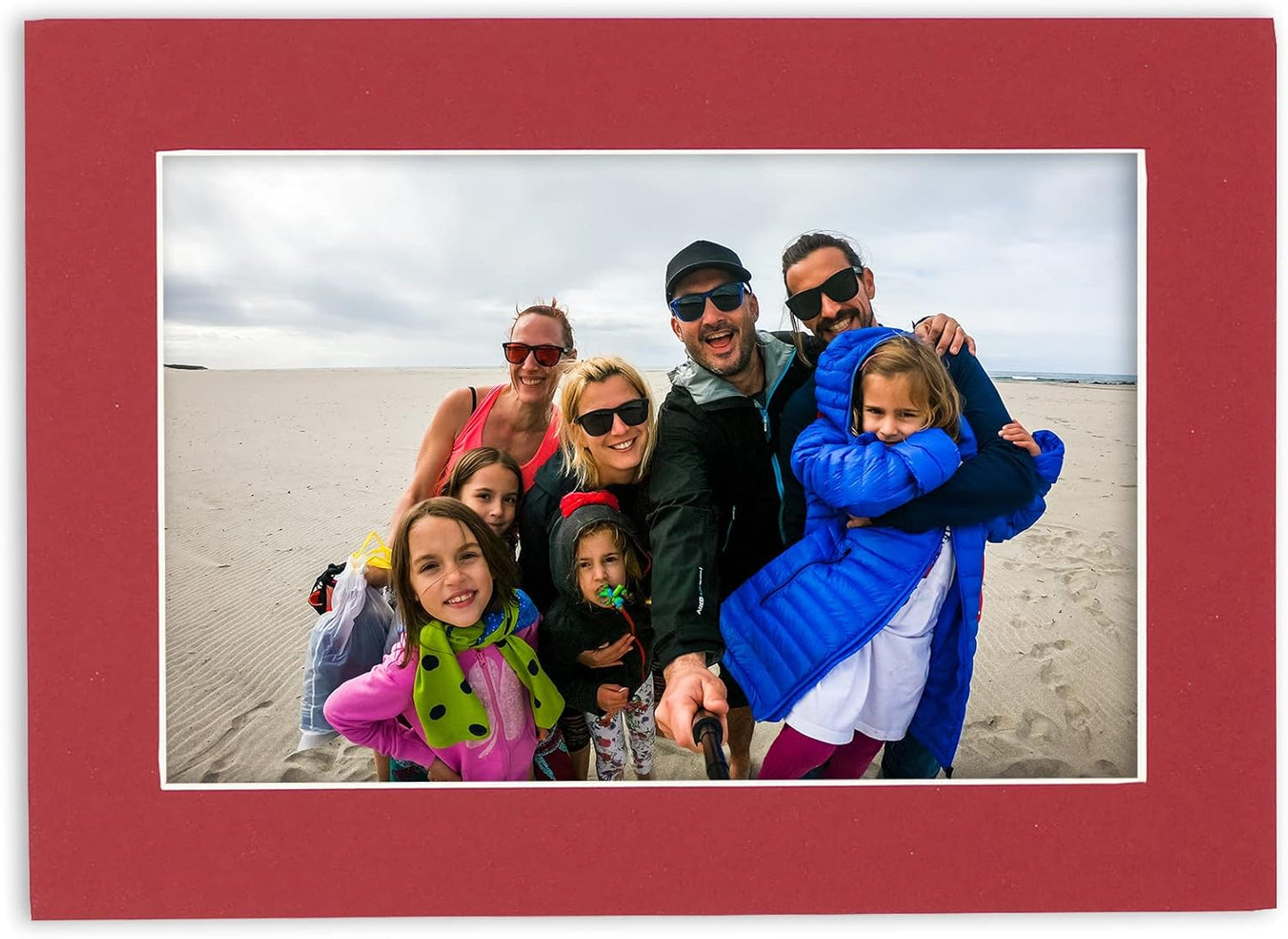6x8 Mat for 8x10 Frame - Precut Mat Board Acid-Free Show Kit with Backing Board, and Clear Bags Deep Red 6x8 Photo Matte Made to Fit a 8x10 Picture Frame Matboard for Framing, Pack of 1 Mat
