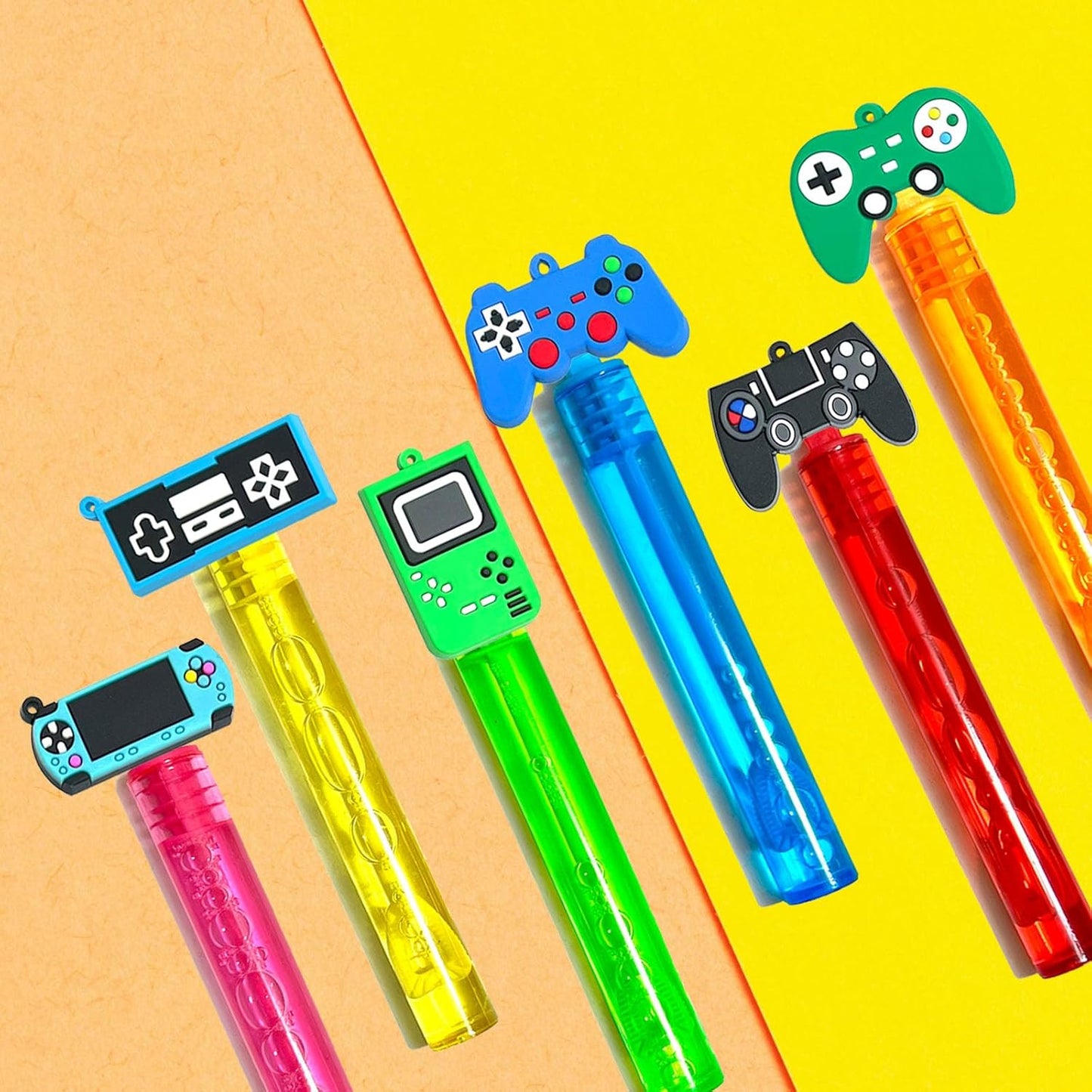 Video Game Party Favors,24Pcs Video Game Bubble Wands for Kids,Cute Bubble Wand for Birthday Party Supplies Classroom Prizes Pinata Goodie Bag Stuffers Gifts