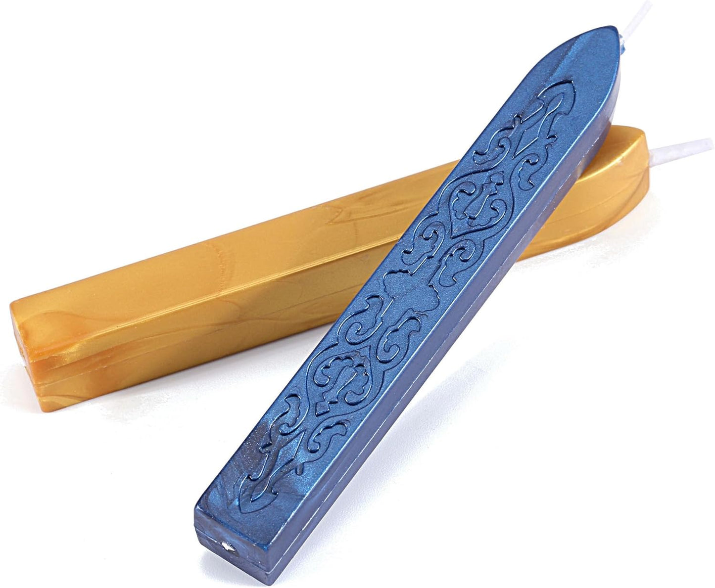 Yoption 12 Pcs Sealing Wax Sticks with Wicks, Antique Metallic Mixed Colors Totem Fire Manuscript Sealing Wax for Wax Seal Stamp (12 Colors B)