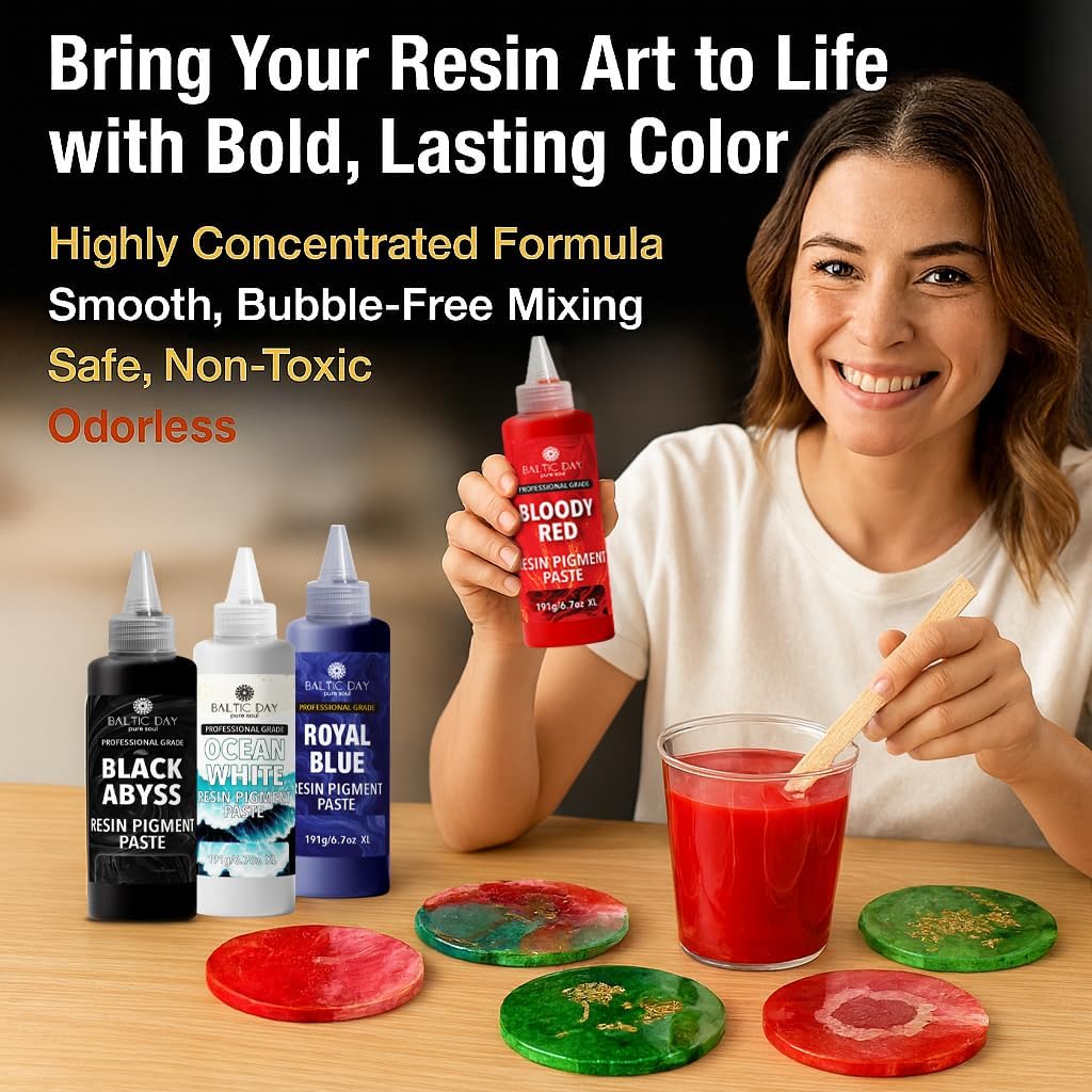 Mint Whisper Green Epoxy Resin Pigment Paste XL (191g / 6.7oz) – High Concentration Opaque Epoxy Dye & Coloring Paste for Resin Art, Jewelry Making, Tumblers, River Tables – Mica Powder Alternative