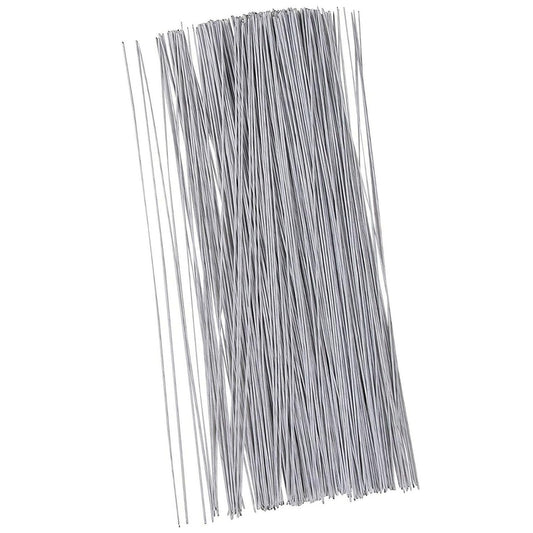 Juvale 18 Gauge Wire Stems - White, 300-Pack, 16 in - Pre-Cut Floral & Craft Wire for Bendable Stem Shaping