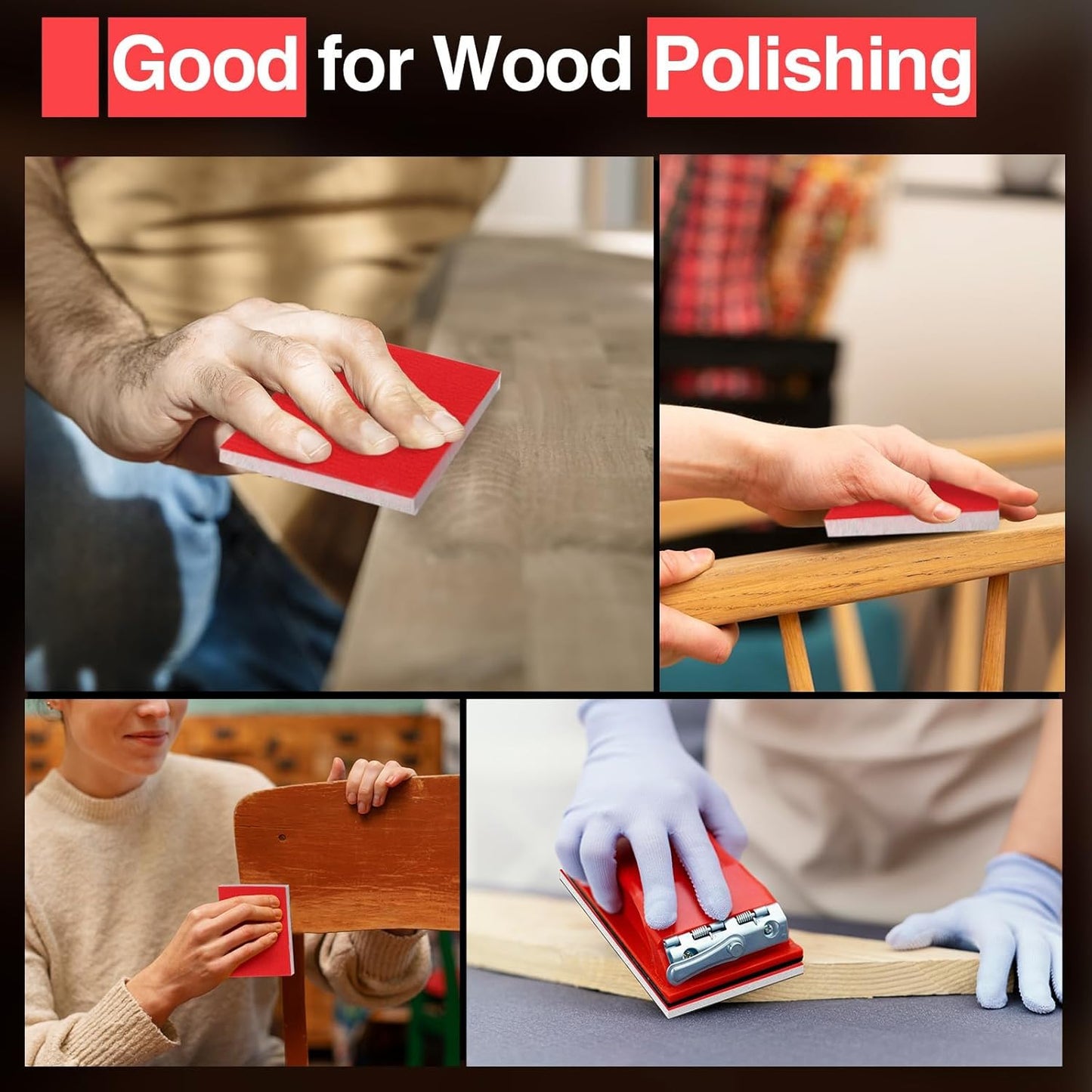 30-Pcs 3x4 Inch 2500 Grit Sanding Sponge Set, Soft Foam Hand Sanding Blocks, Ultra-Fine Wet/Dry Sandpaper for Wood, Metal, Drywall, Furniture Polishing