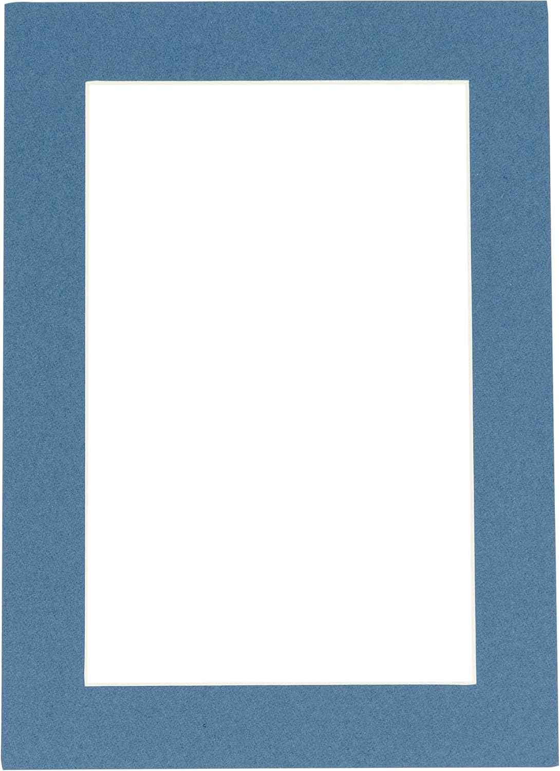 Pack of Ten Acid Free 8.5x11 Mats Bevel Cut for 7x9 Photos - Steel Blue Precut Matboards With Backing Boards and Self Seal Photo Mat Bags For Pictures, Photos, Framing - 4-ply Thickness
