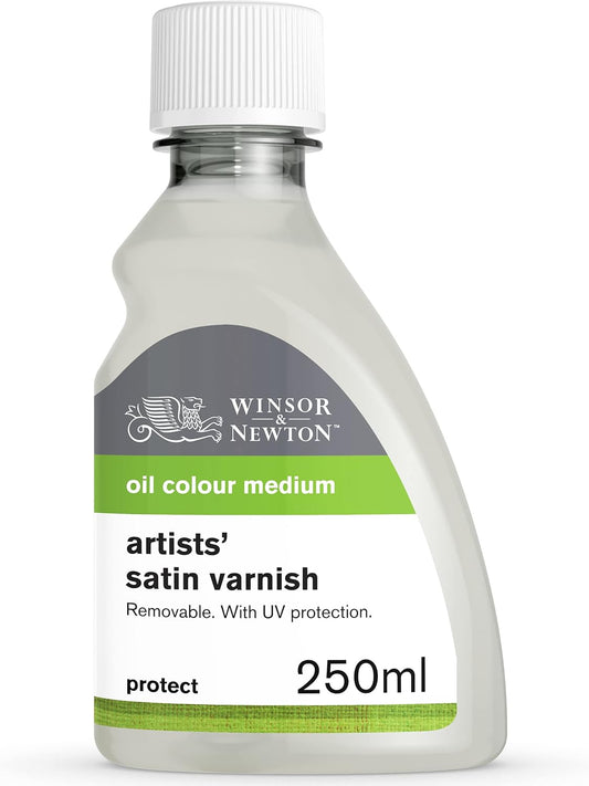 Winsor & Newton Professional Artists' Satin Varnish, 250ml (8.4oz) Bottle