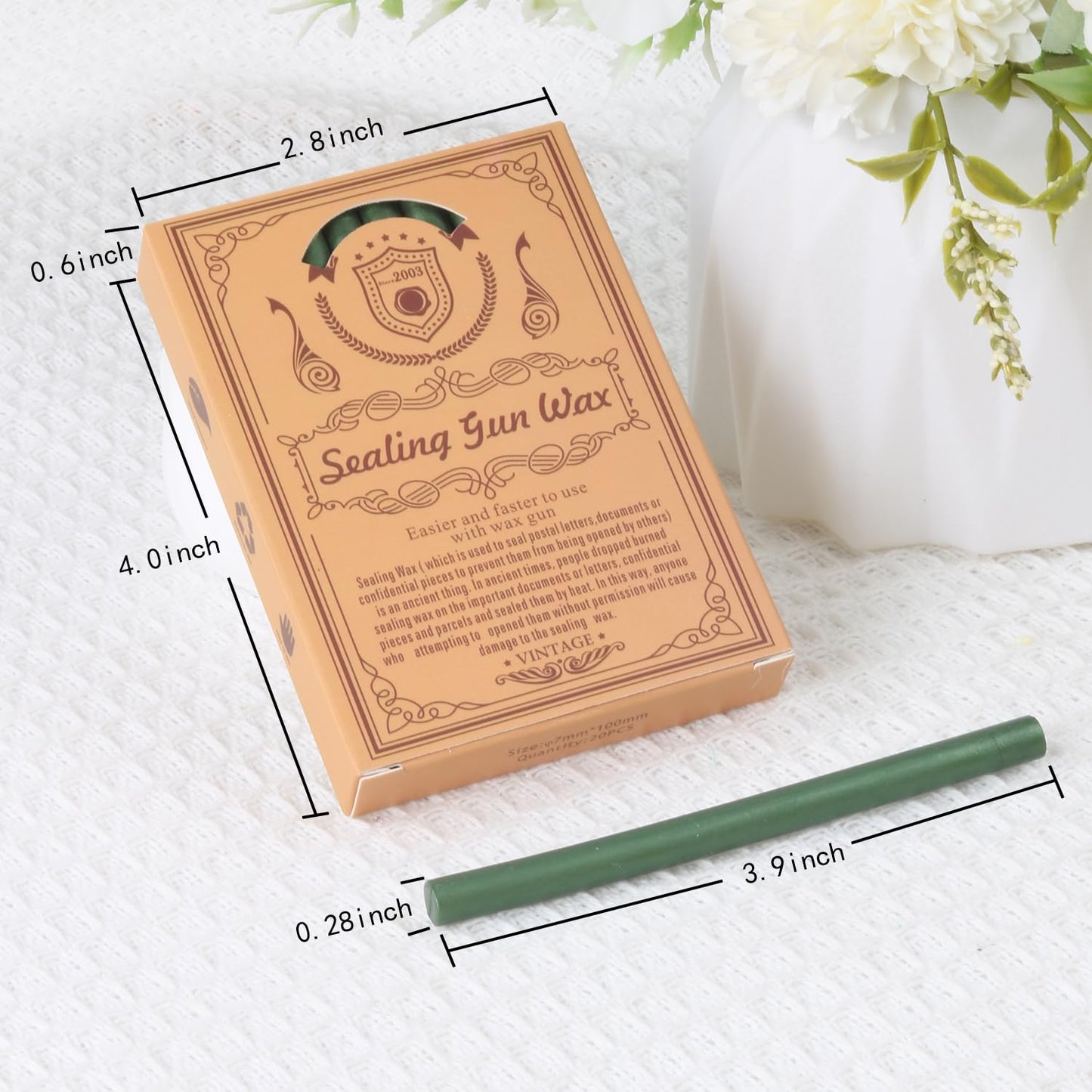 Translucent Sealing Wax Sticks, WASOHLING 20Pcs Glue Gun Wax Seal Sticks for Wax Seal Stamp, Translucent Wax Seals for Christmas Wedding Invitation Envelope Letter Seals, Craft Adhesive (Mini Size)