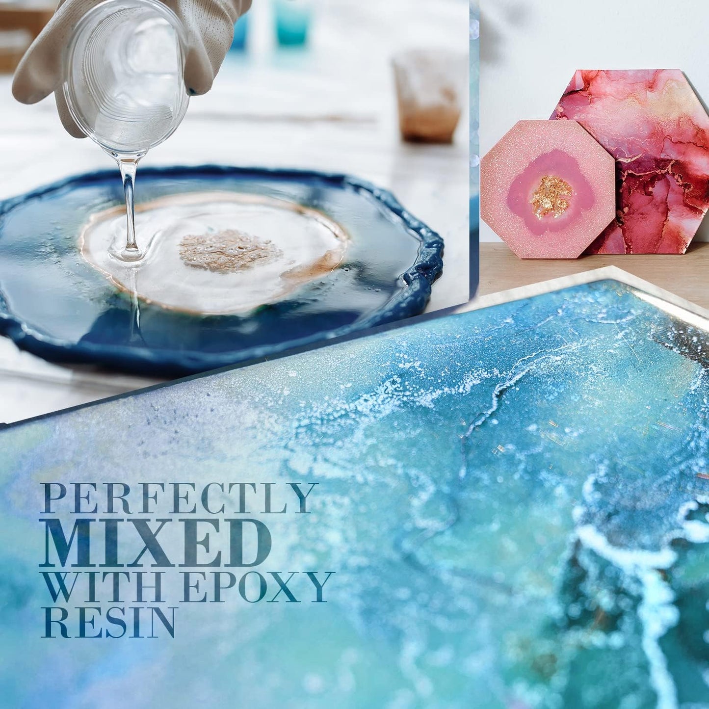 Laguna Blue Mica Powder for Epoxy Resin 56g / 2oz. Jar - Techarooz 2 Tone Resin Dye Color Pigment Powder for Lip Gloss, Nails, Colorant for Slime Bath Bombs Soap Making & Polymer Clay