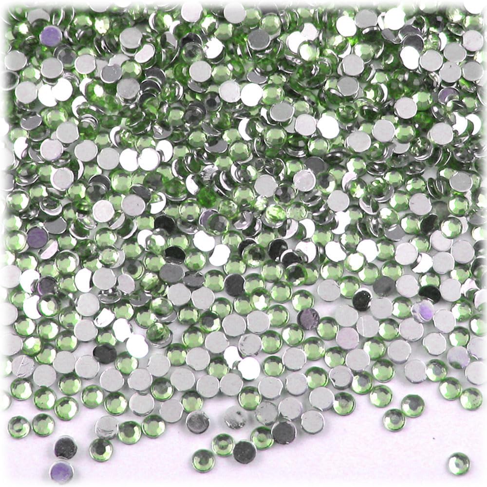 The Crafts Outlet 1,440pc Rhinestones Round 3mm (10ss) Flatback Light Orange