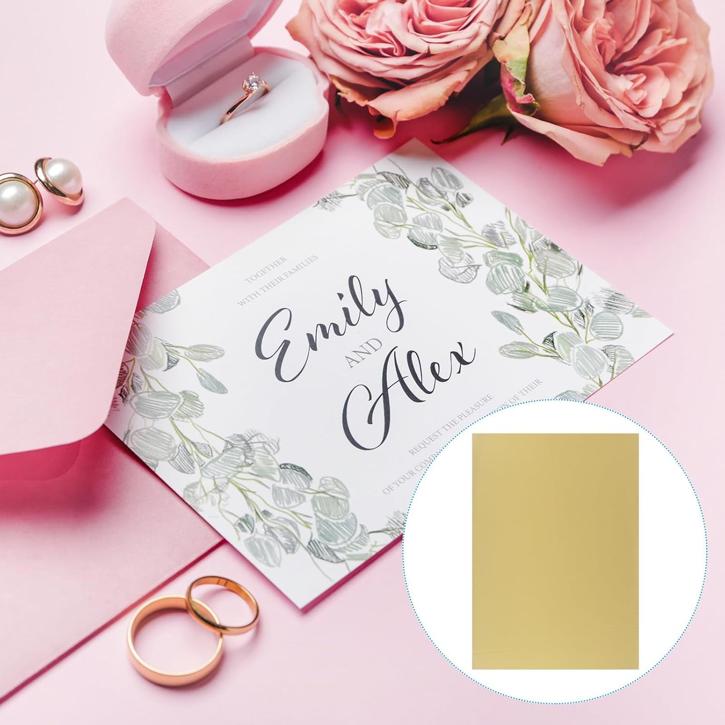 PATIKIL 11.7x8.3" Hot Stamping Foil Paper Sheet, 20 Sheets A4 Heat Transfer Hot Stamping Paper Foil for Leather DIY Logo Decor Craft Gift Package Scrapbook Card, Matt Gold