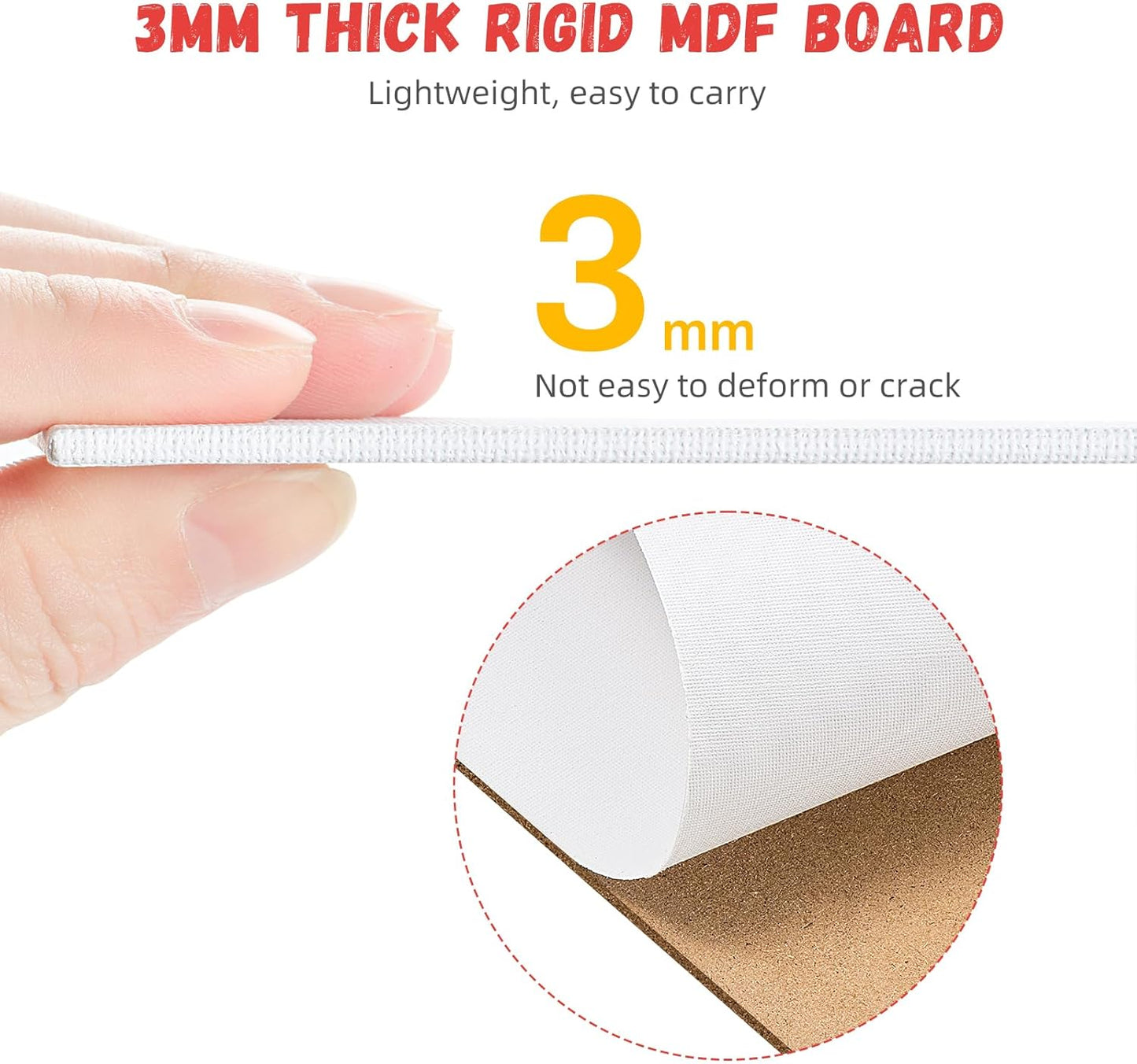 Simetufy Canvas Boards for Painting, 8 x 10 Inch Blank Panels, 100% Cotton for Acrylic & Oil Paints (80 Pack)