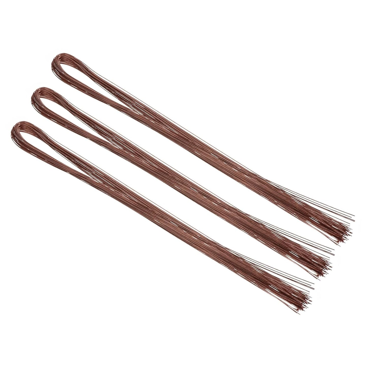 PATIKIL 32 Inch 22 Gauge Floral Stem Wire, 4 Pack/160 Pieces Bouquet Stem Paper Wrapped for DIY Crafts Flower Arrangements, Coffee