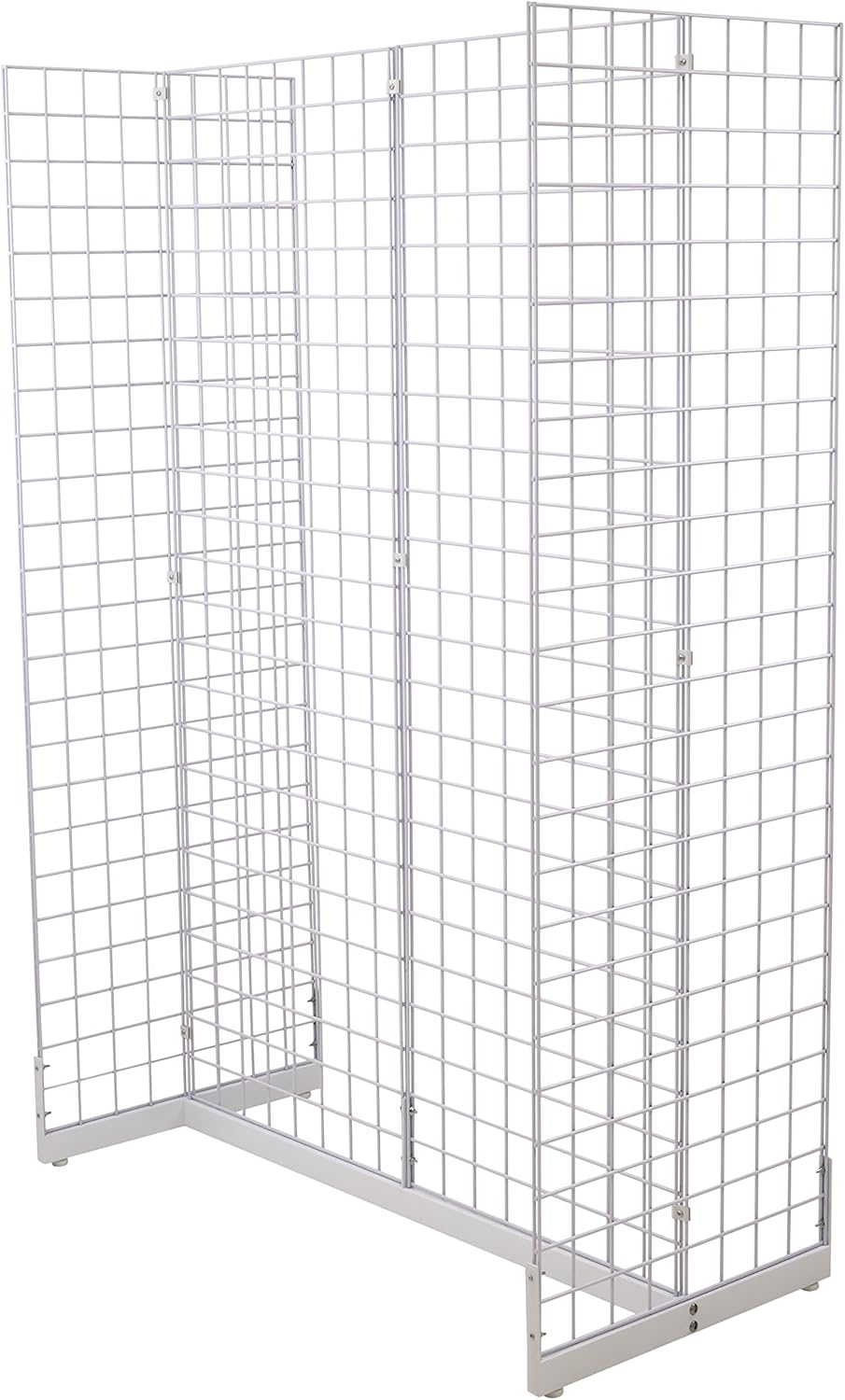 Gridwall Joining Clip Connectors for Grid Panels, Powder-Coated or Chrome Plated Steel (Quantity 20) (20, Chrome)