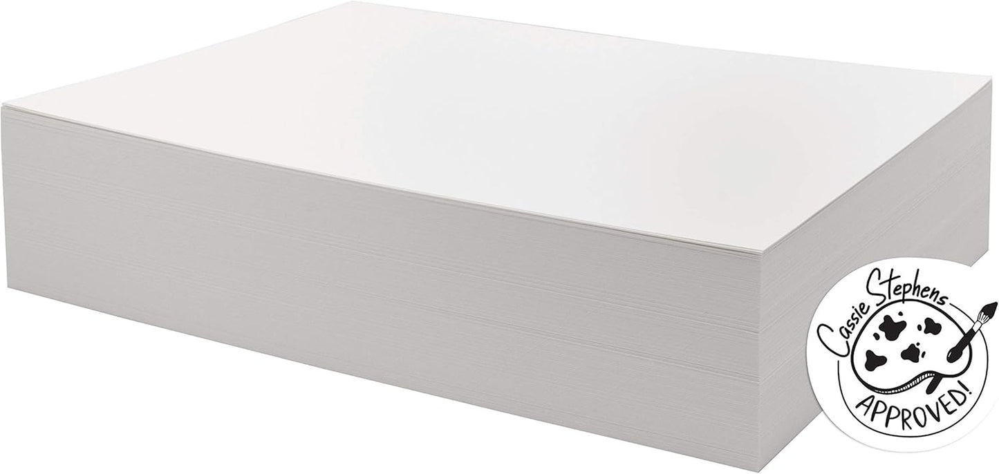 UCreate Watercolor Paper, Bulk (250 Sheets) + Pacon 4-Ply Railroad Board (25 Sheets)