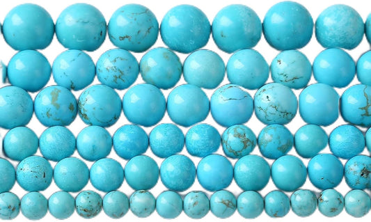12mm 32pcs AAA Grade Natural Blue Turquoise Round Loose Beads for Jewelry Making DIY Bracelet Necklace Accessories