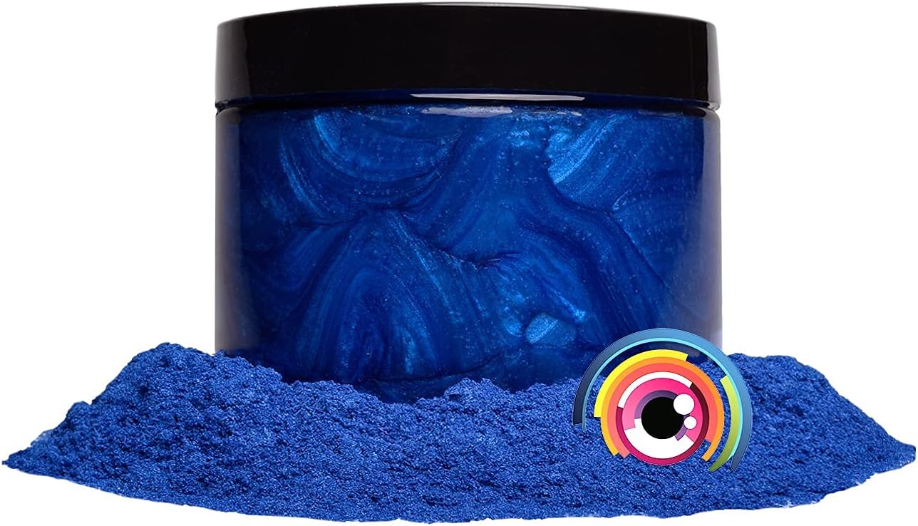 Eye Candy Pigments Premium Blue Mica Powder - Pacific Blue (50gr) - for Epoxy, Resin, Soap, Paint, Woodworking, Acrylic Pouring, Bath Bombs, Fishing Lures - DIY Arts and Crafts Additive