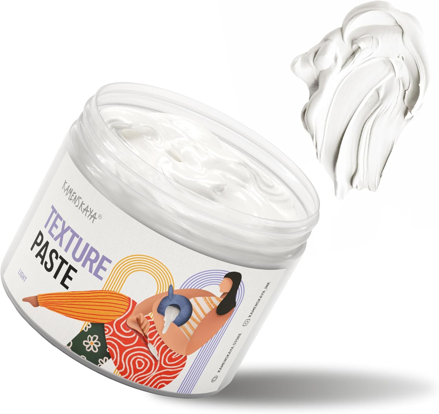 KAMENSKAYA Light Texture Paste - Modeling Paste Acrylic Medium - 16.9 fl oz (500 ml)