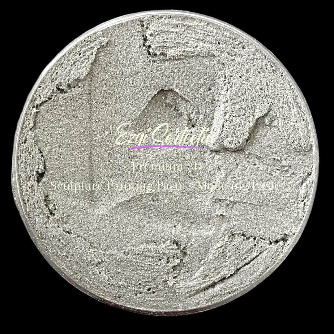 3D Sculpture Painting Paste|Texture Paste|Decorative Plaster|Ready to Use|Unique Metallic Pearl and Neon Colors|Ideal for Artwork|Stencil|Flowers|Texture and Art Relief|6 oz (Granite Stone)