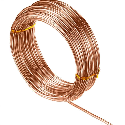 TecUnite Aluminum Craft Wire for Sculpting Armature Bendable Craft Wire for DIY Jewelry Making(Copper, 10 M X 3 mm, 1 Roll)